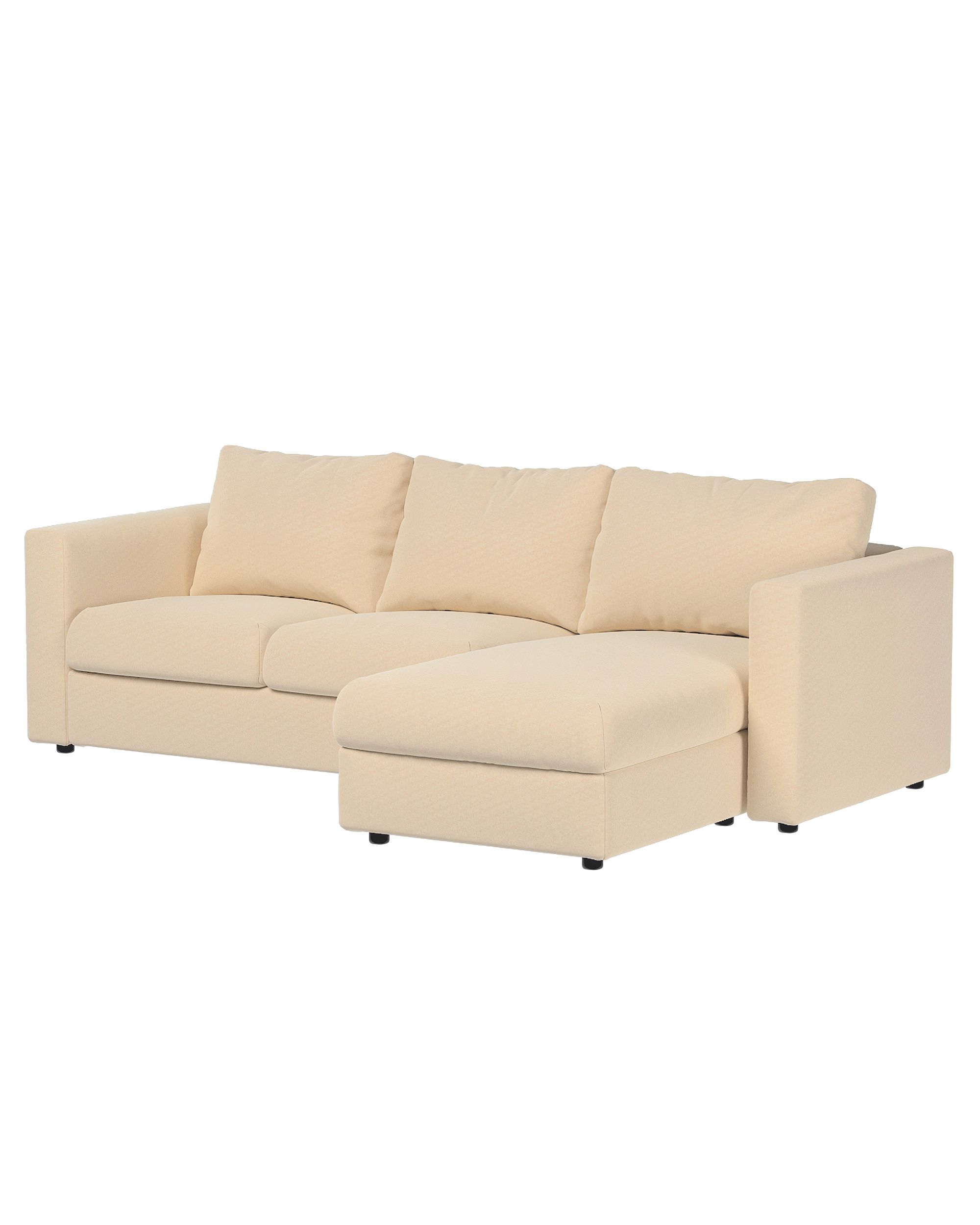 Hoes voor Vimle-zitmeubelelement kleur product ecru stof glanzend, fluweel (hover)