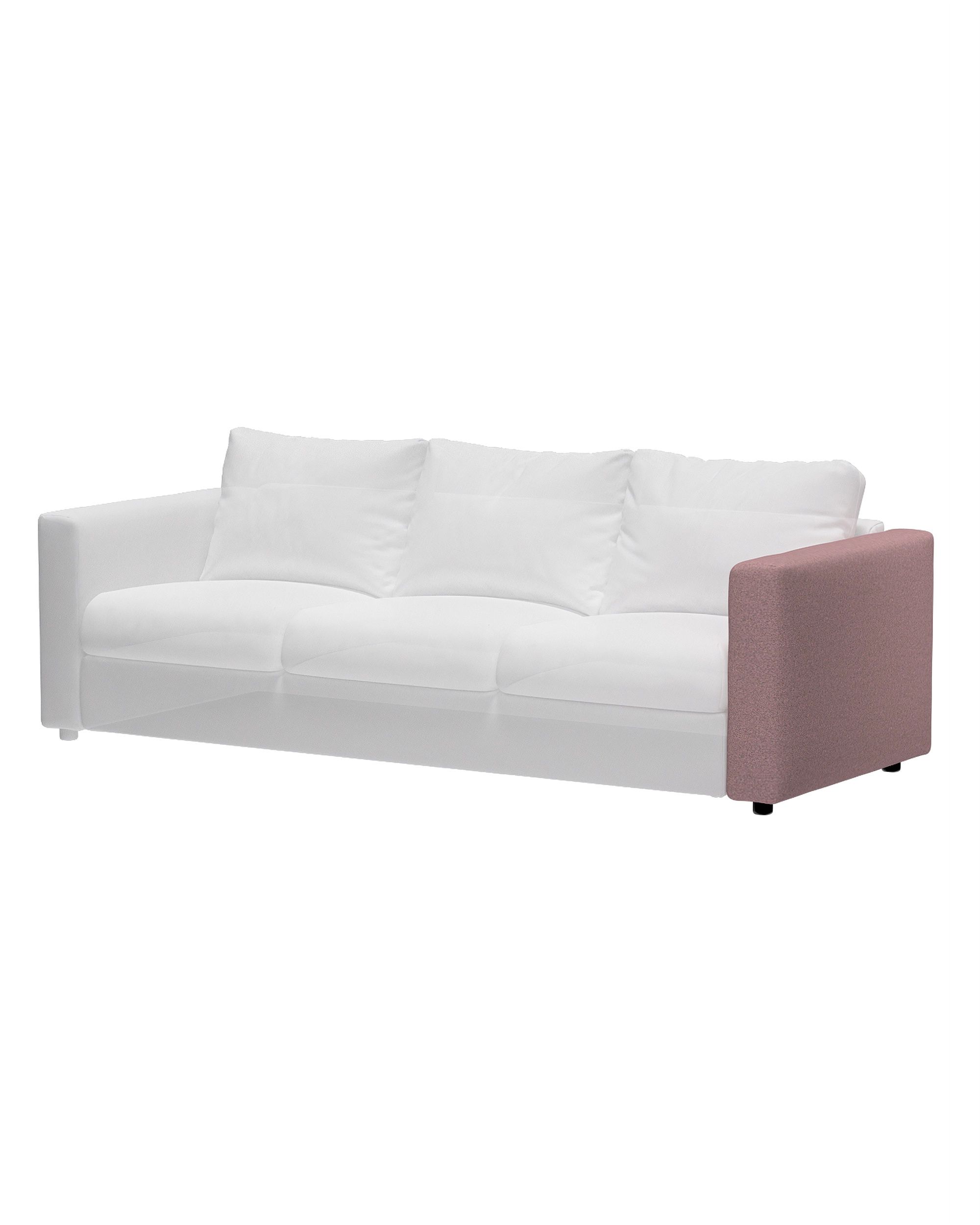 Hoes voor armleuning Vimle kleur product roze stof met structuur