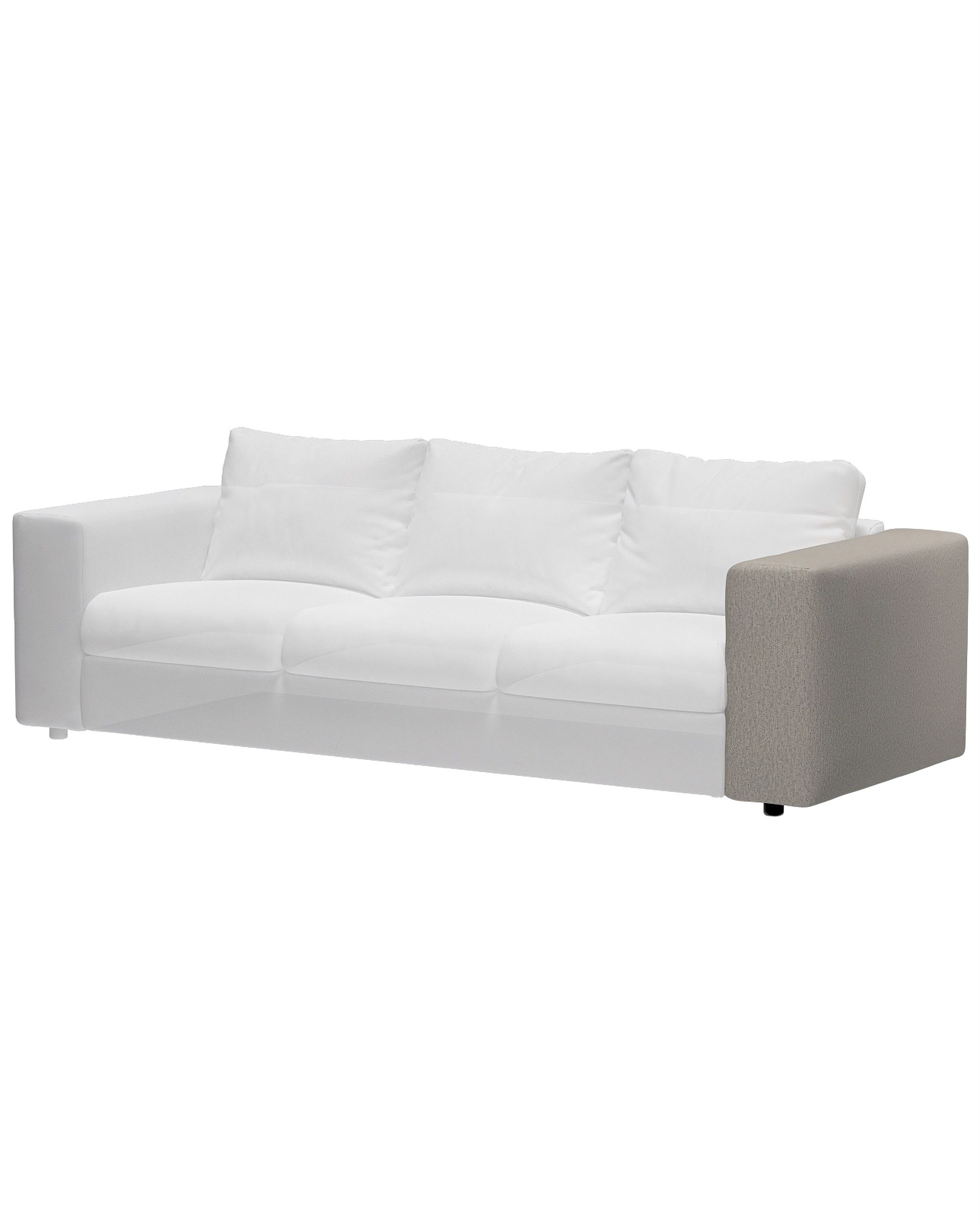 Hoes voor brede armleuning Vimle kleur product grijs stof met structuur