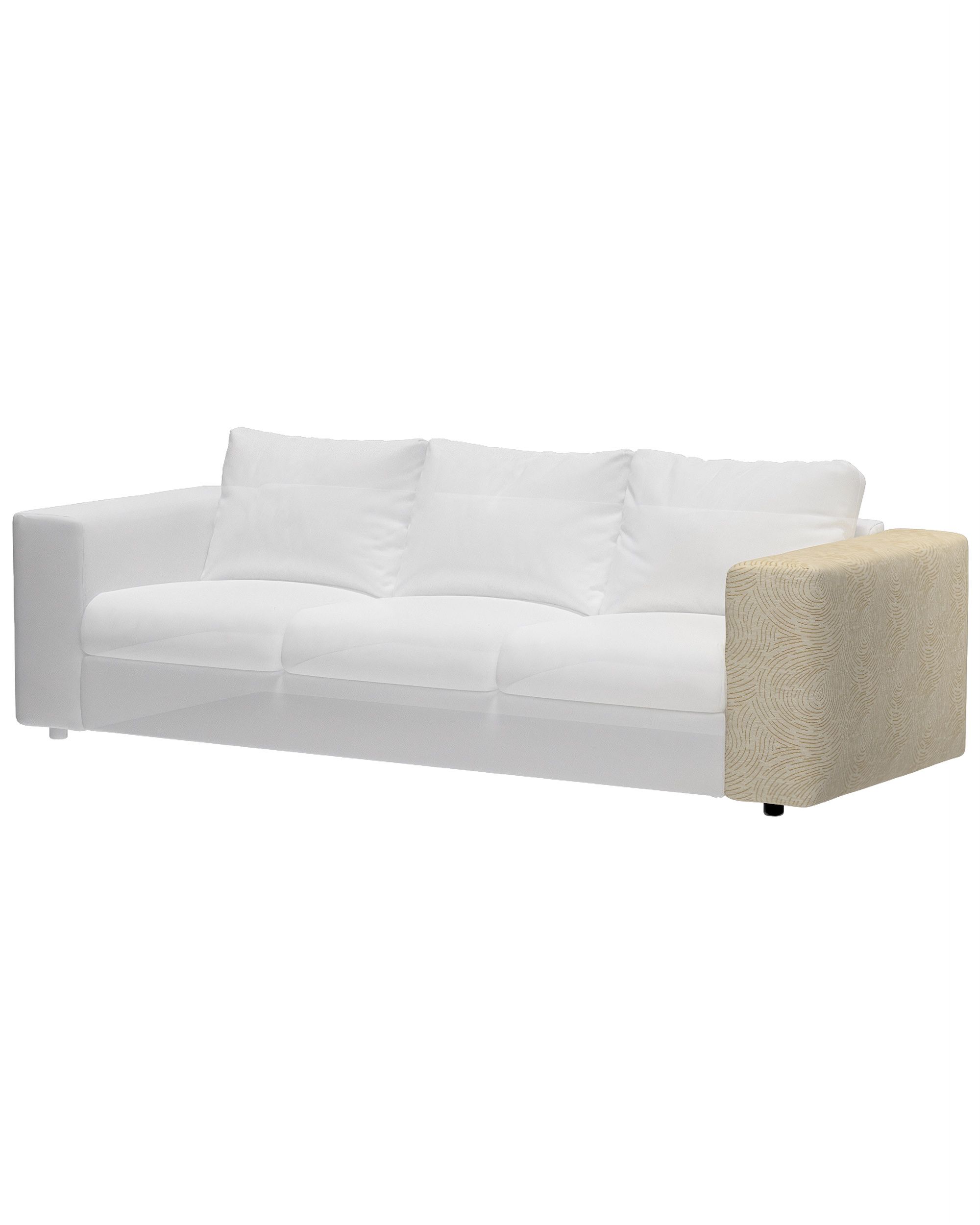 Hoes voor brede armleuning Vimle kleur product beige stof glanzend, met structuur, met patroon