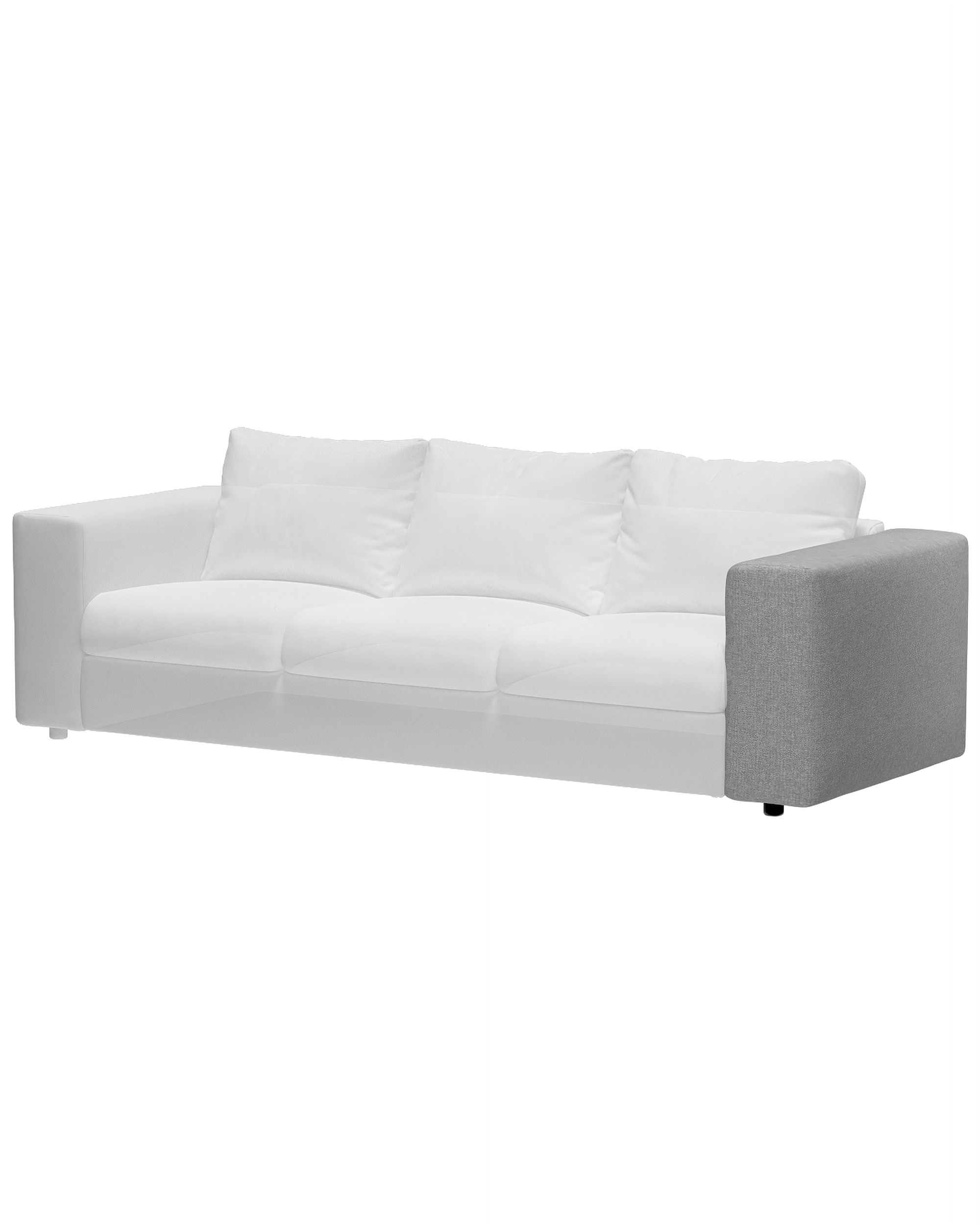 Hoes voor brede armleuning Vimle kleur product grijs stof met structuur