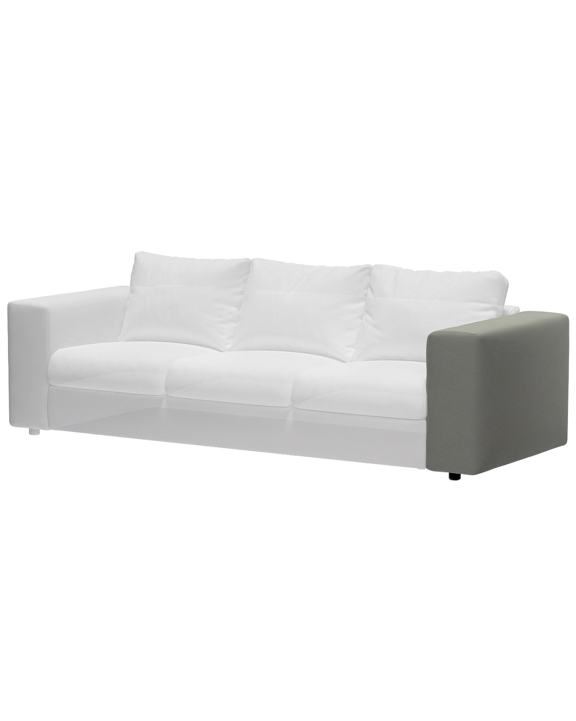 Hoes voor brede armleuning Vimle kleur product grijs stof glanzend, fluweel