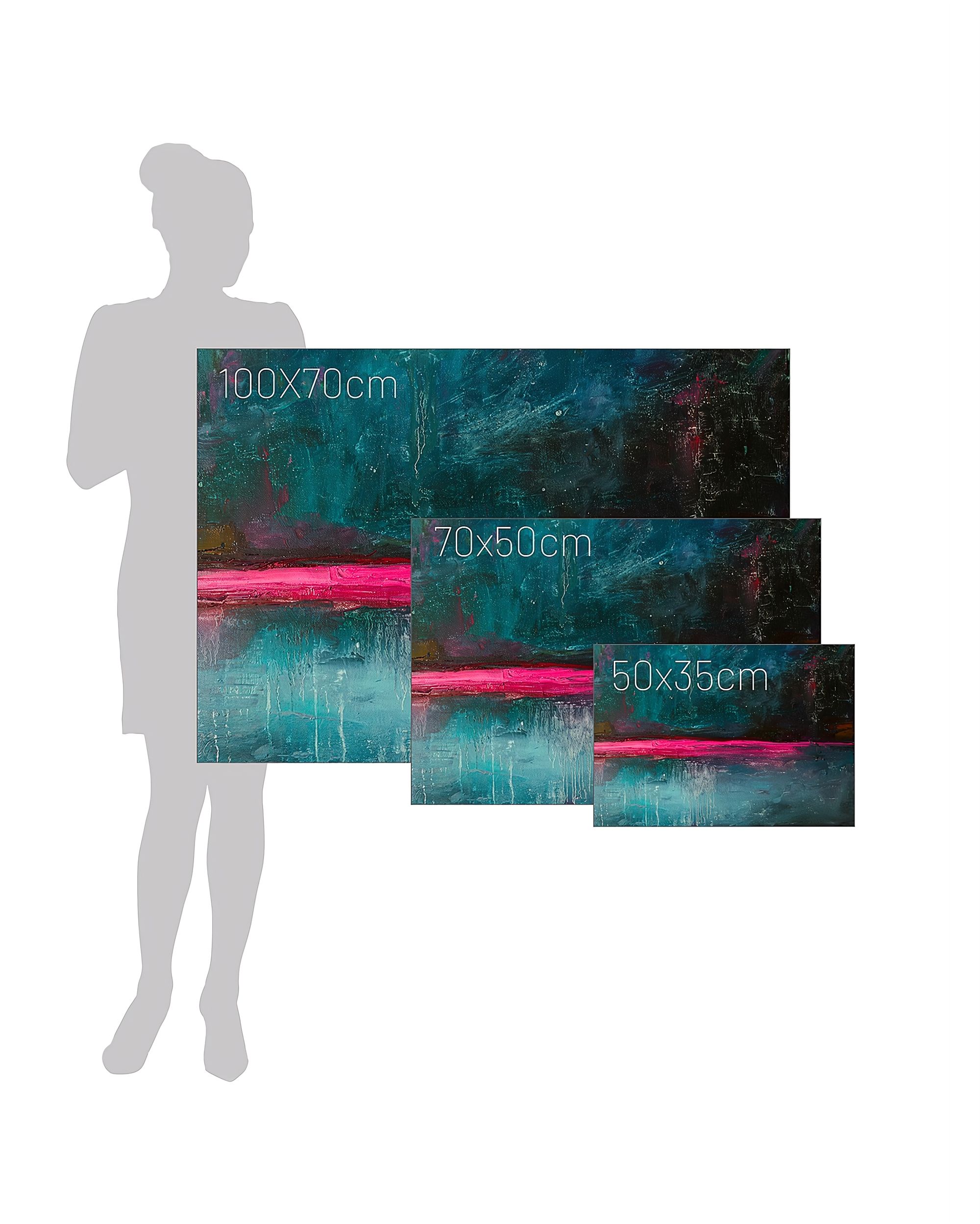 Kunstprint canvas Expression Pink II (hover)