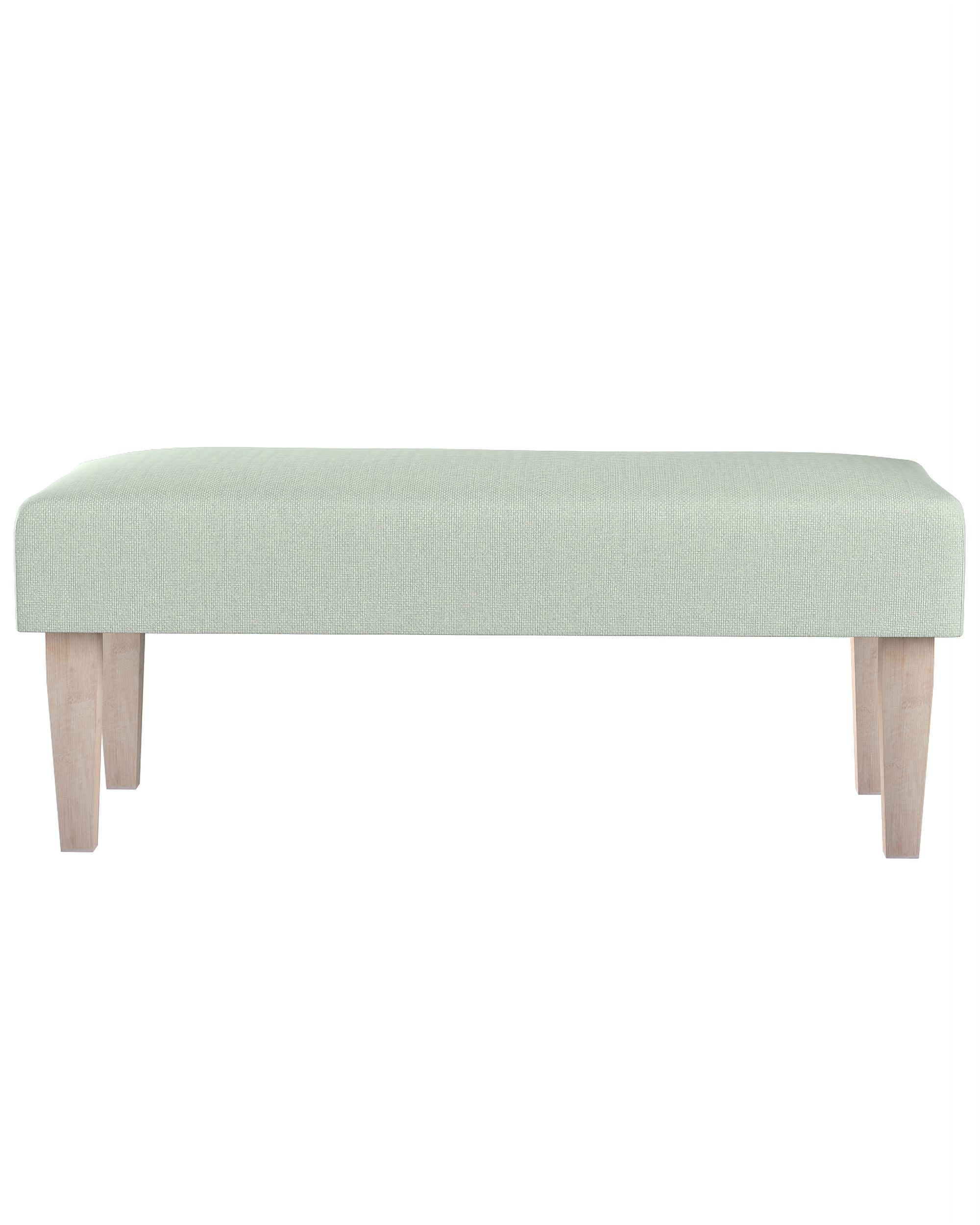 Voetenbank rechthoekig kleur product blauw stof met structuur (hover)