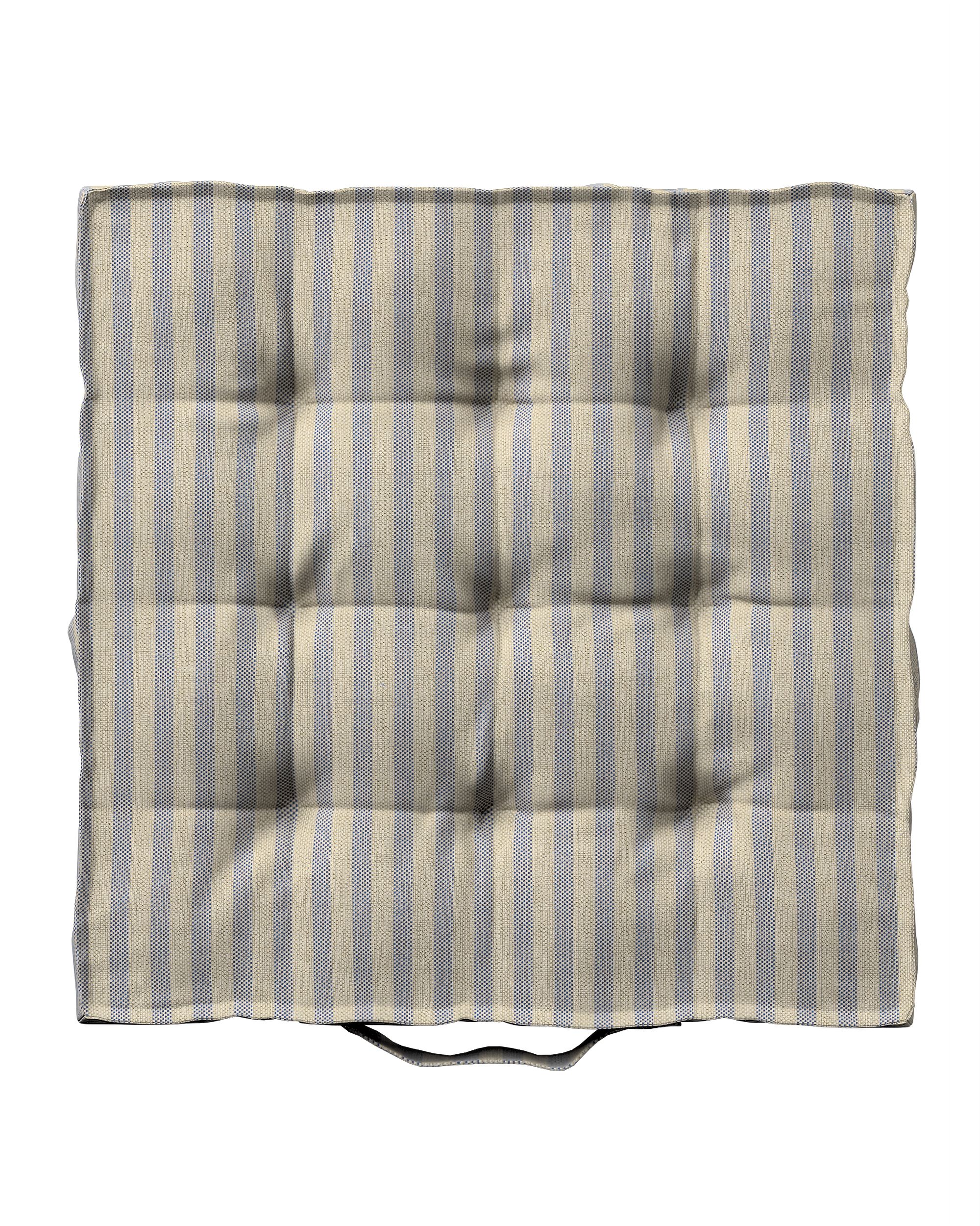 Stoelkussen Jacob met handvat kleur product beige stof outdoor, met structuur, met patroon