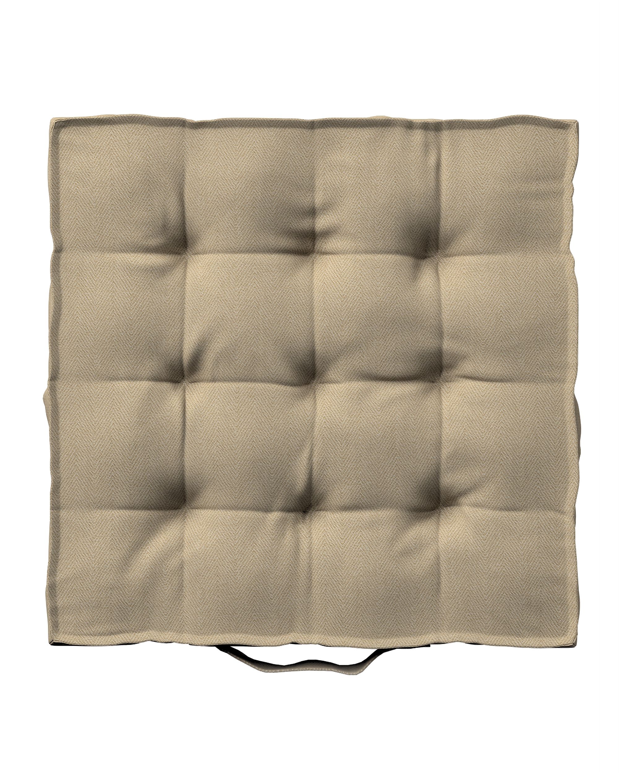 Stoelkussen Jacob met handvat kleur product beige stof outdoor, met structuur