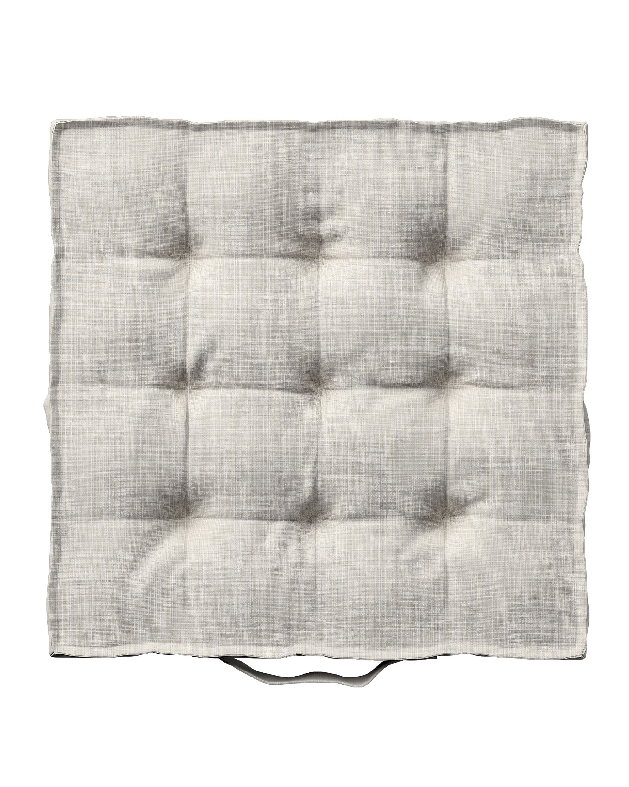 Stoelkussen Jacob met handvat kleur product crème stof outdoor, met structuur
