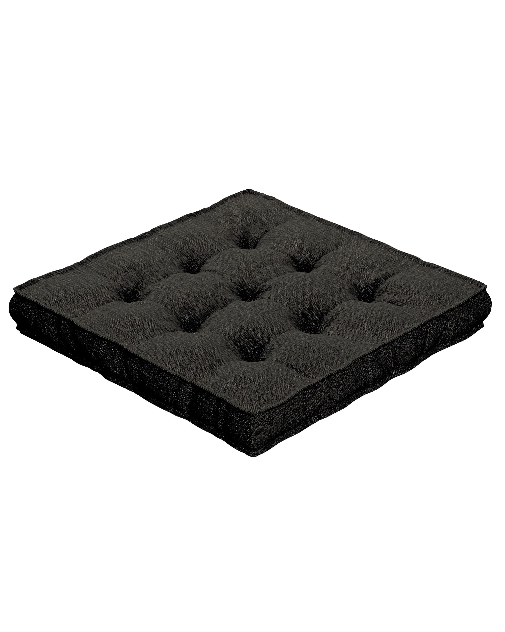 Stoelkussen Jacob met handvat kleur product bruin stof outdoor, met structuur (hover)
