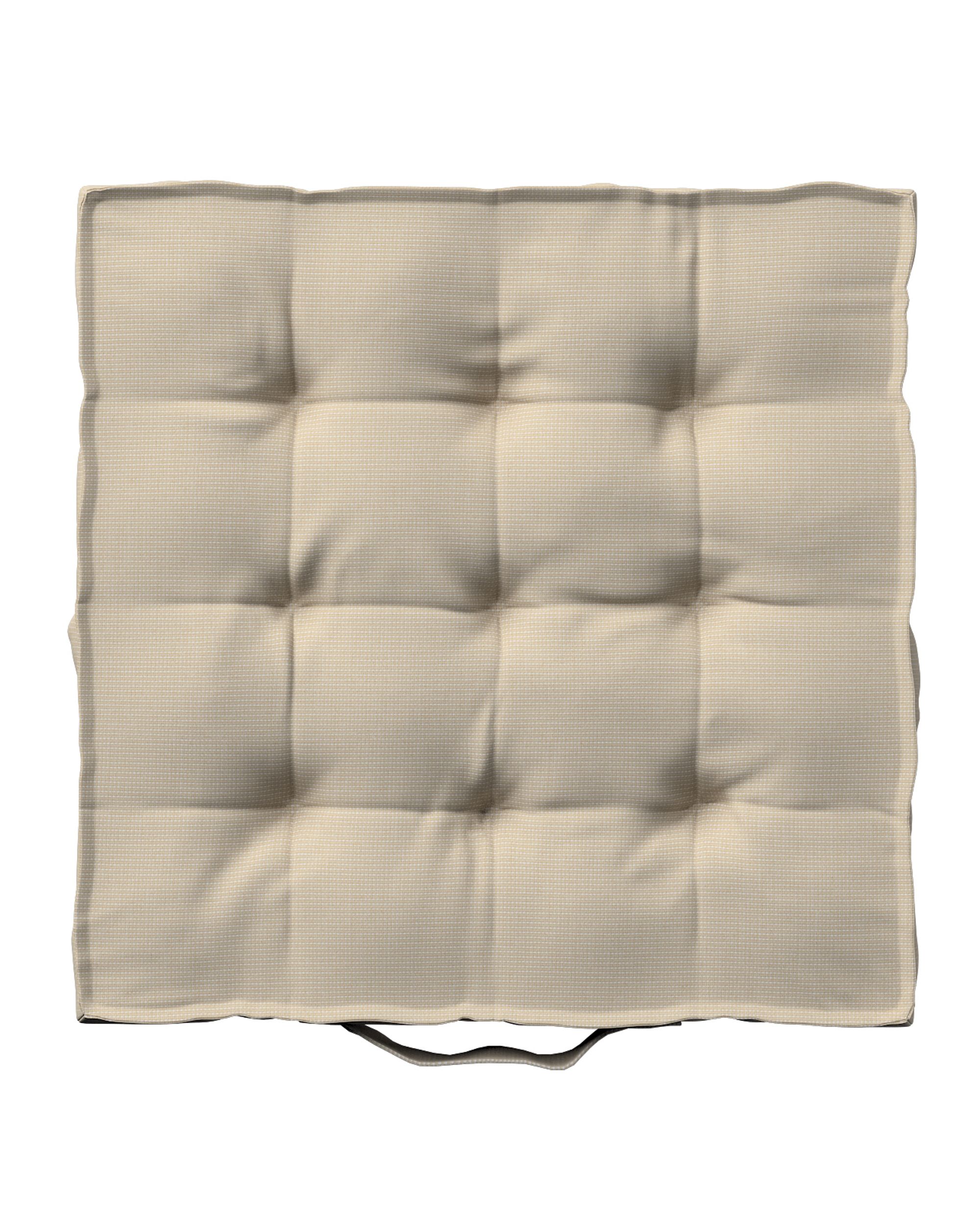 Stoelkussen Jacob met handvat kleur product beige stof outdoor, met structuur