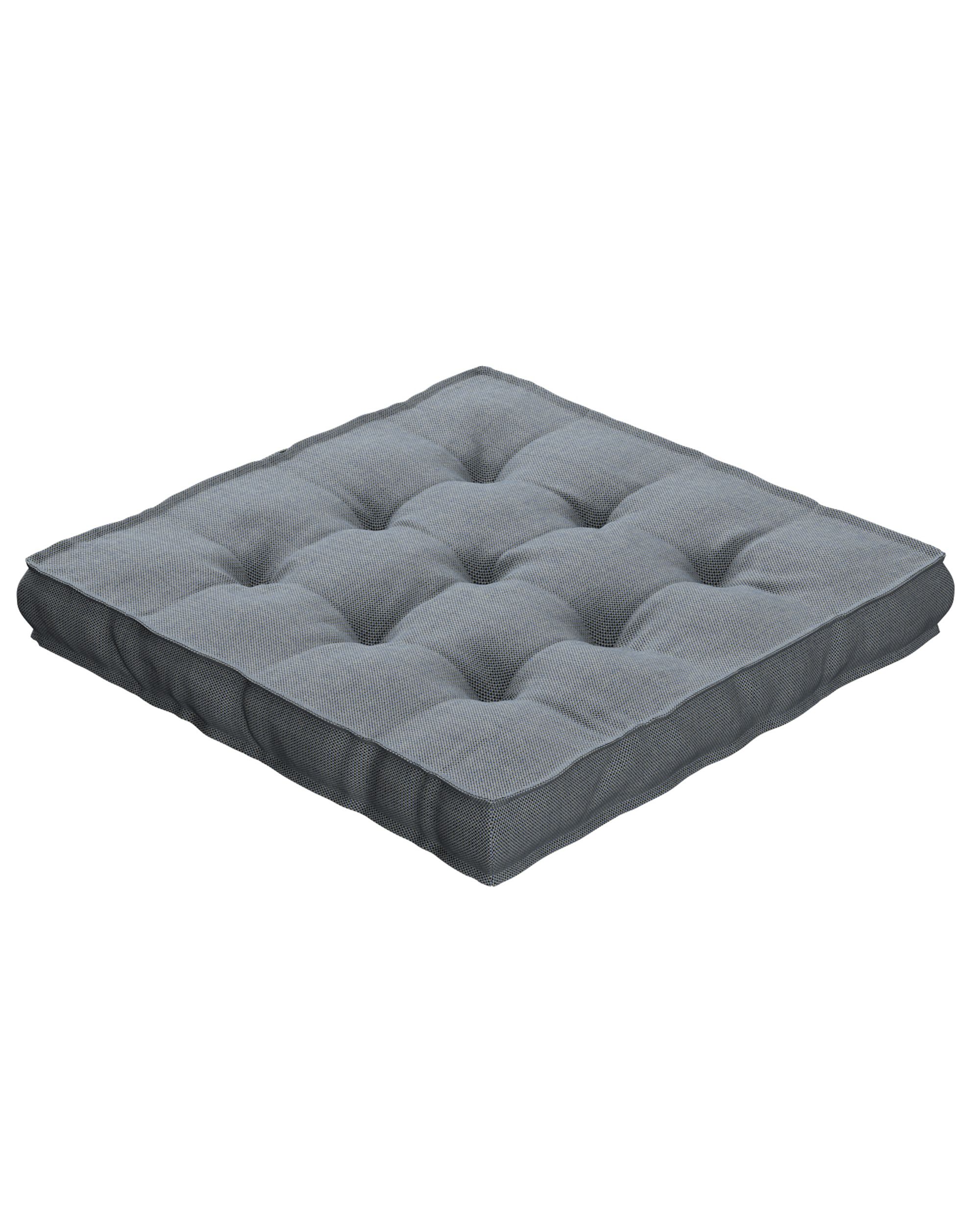 Stoelkussen Jacob met handvat kleur product zwart stof outdoor, met structuur (hover)