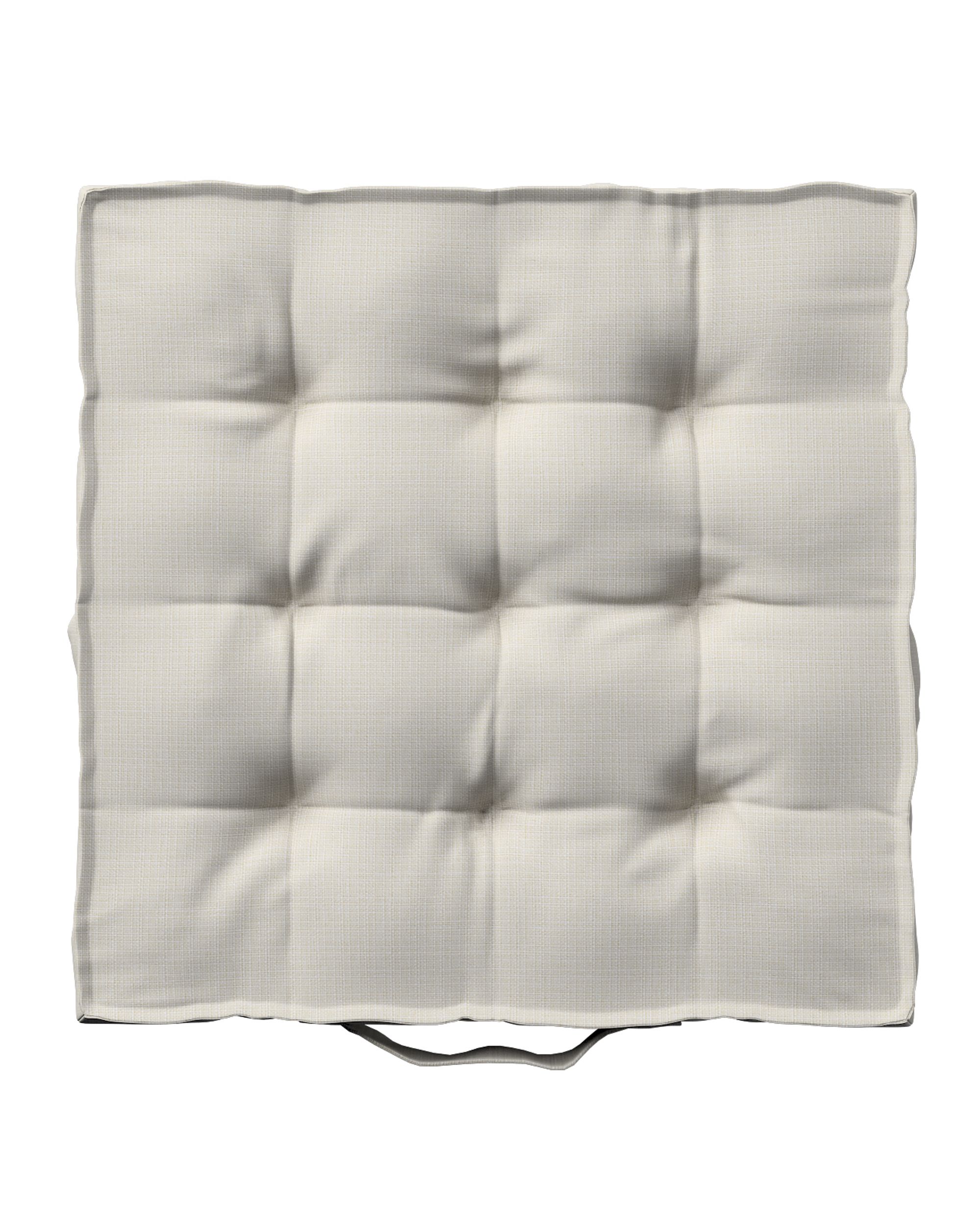 Stoelkussen Jacob met handvat kleur product crème stof outdoor, met structuur
