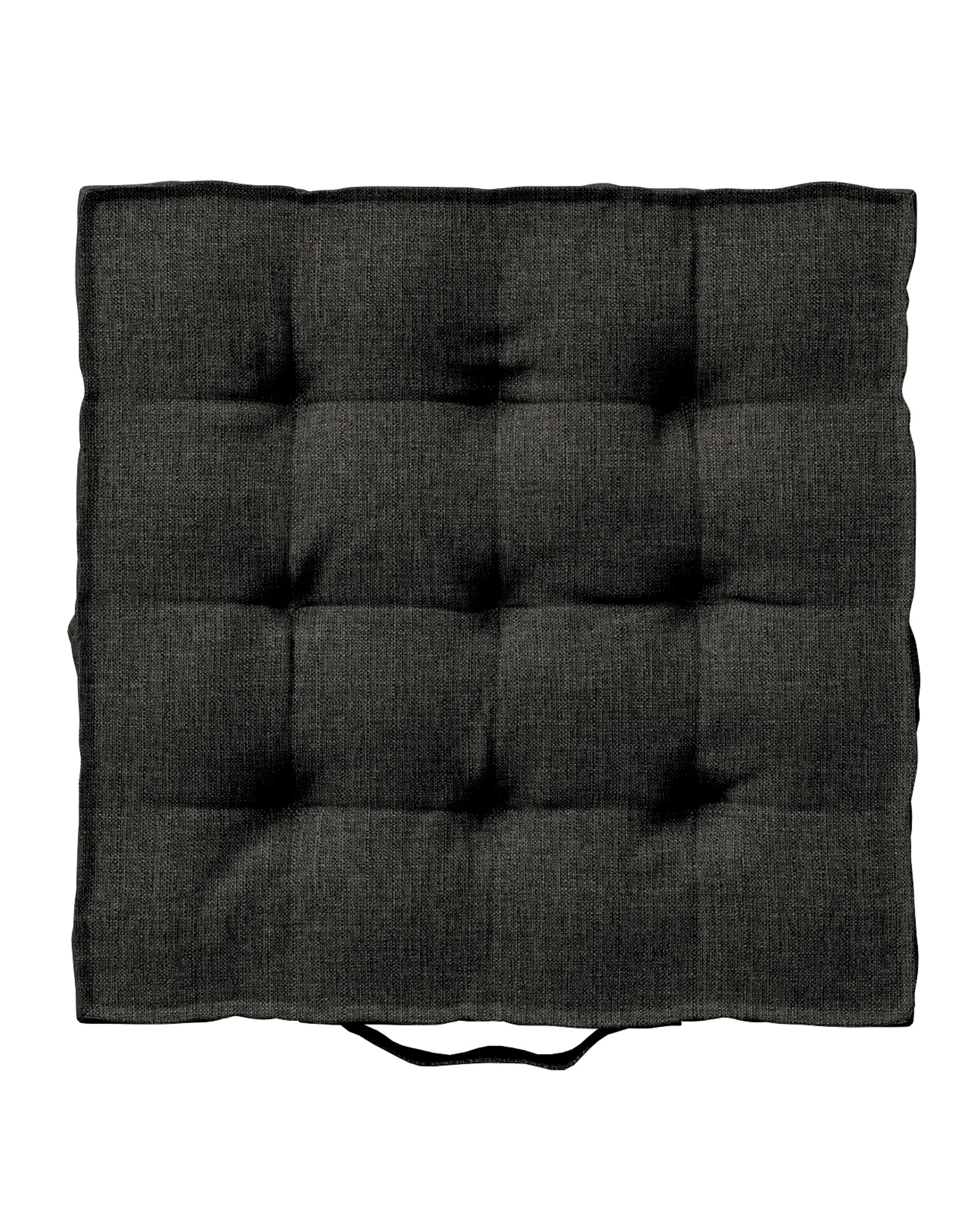 Stoelkussen Jacob met handvat kleur product bruin stof outdoor, met structuur