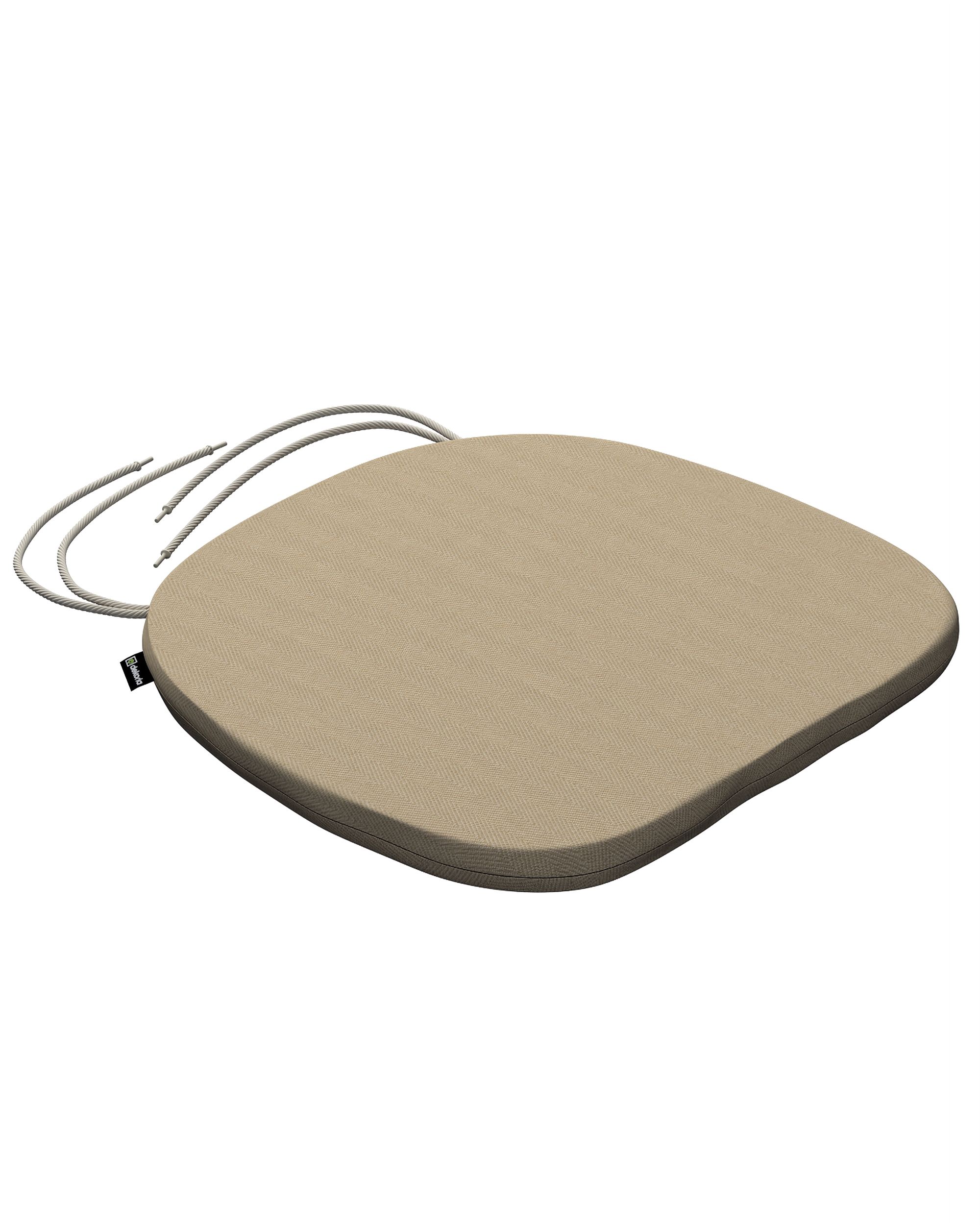 Stoelkussen Marcus met koord kleur product beige stof outdoor, met structuur (hover)