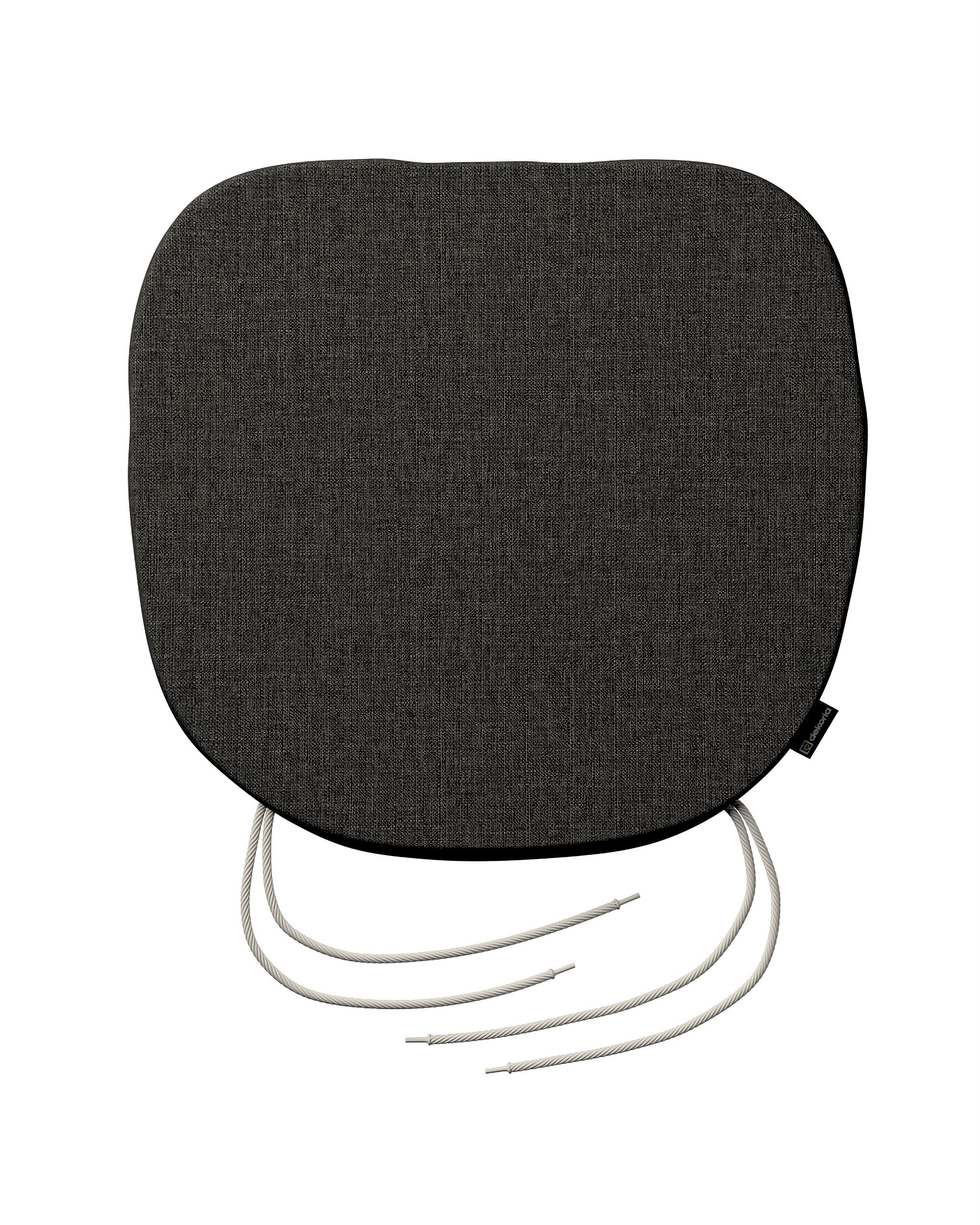 Stoelkussen Marcus met koord kleur product bruin stof outdoor, met structuur