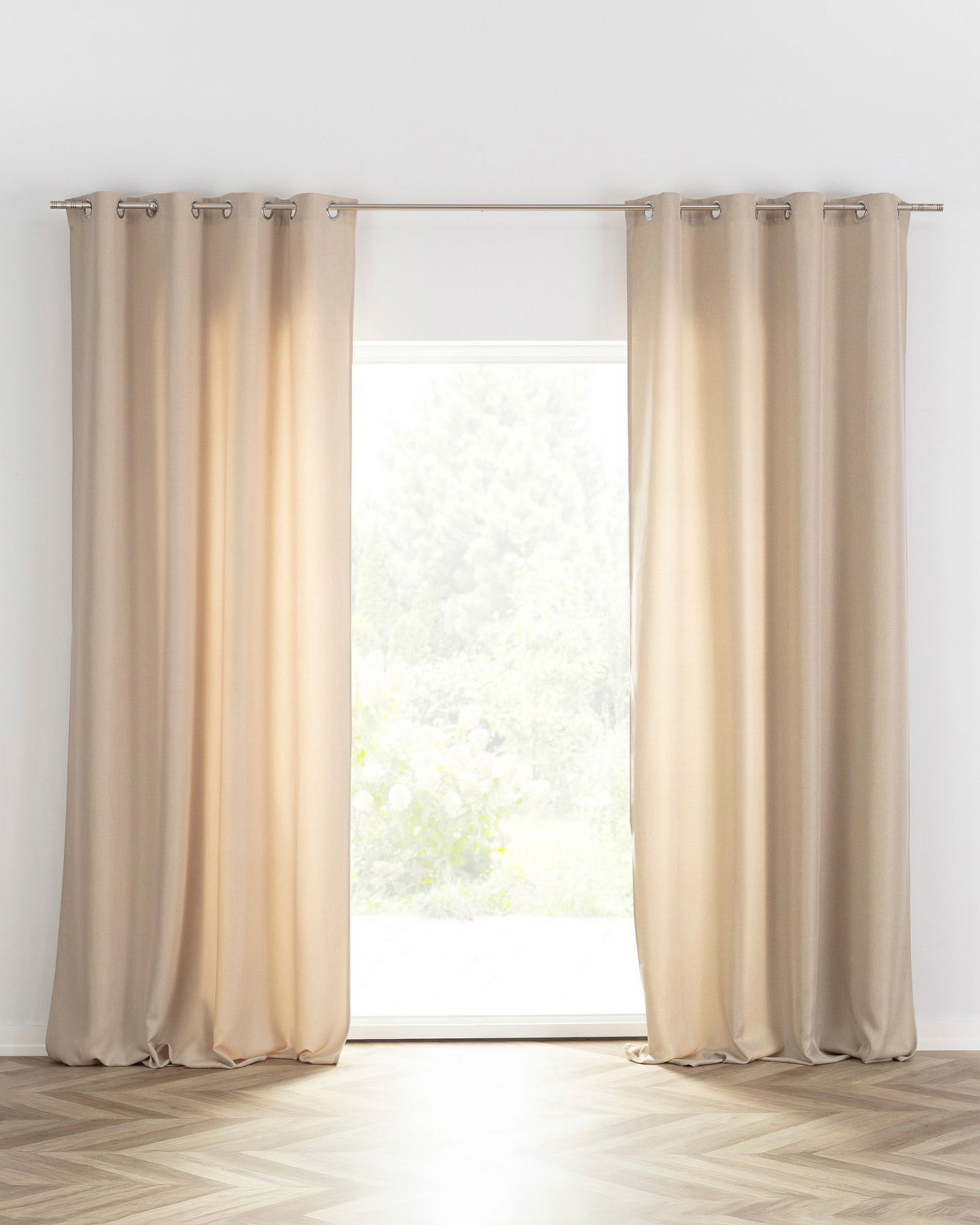 Kant-en-Klaar Gordijn BASIC met ringen 140x280 cm Beige