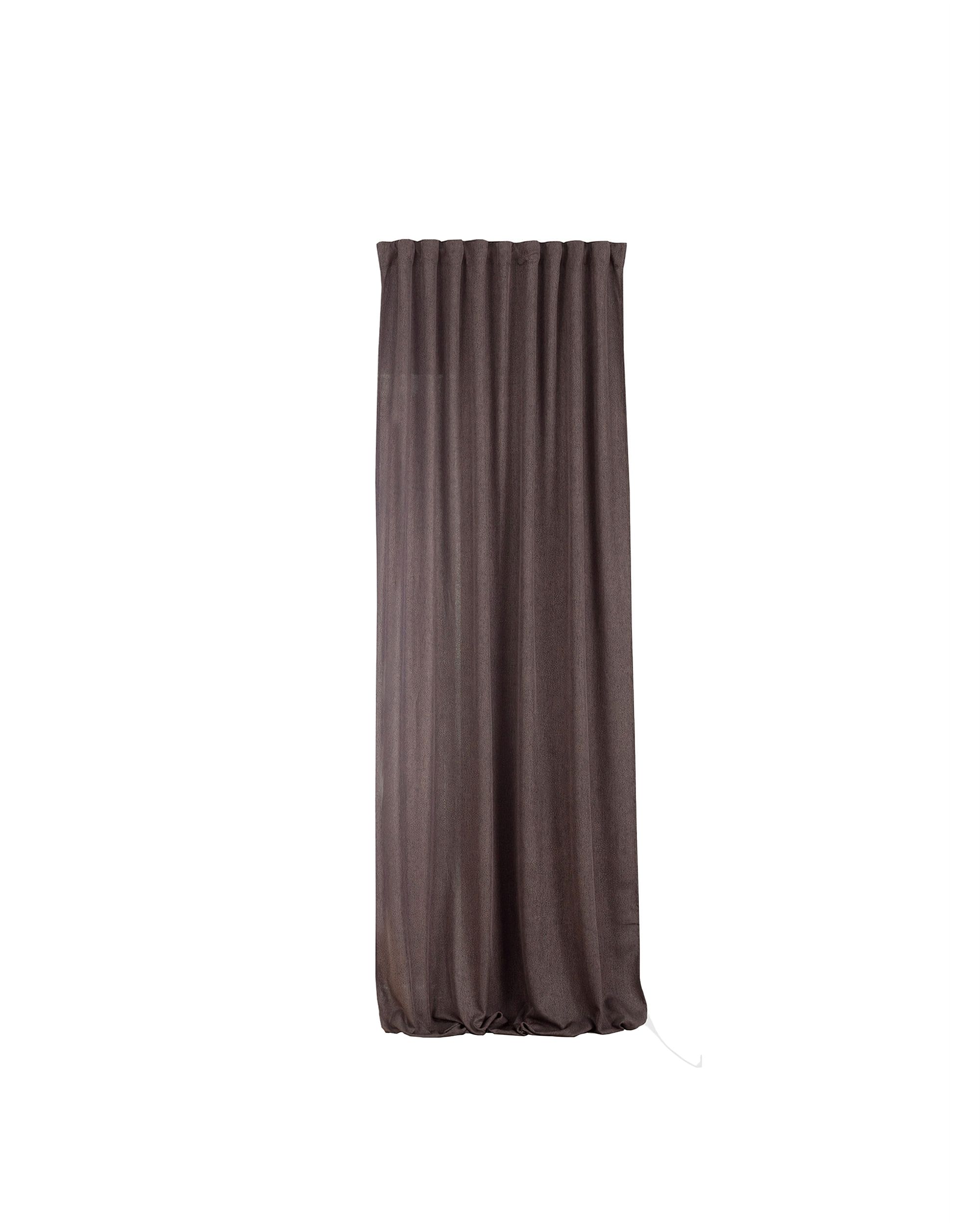 Kant-en-Klaar Gordijn BASIC met plooiband 140x300 cm Grijsbruin