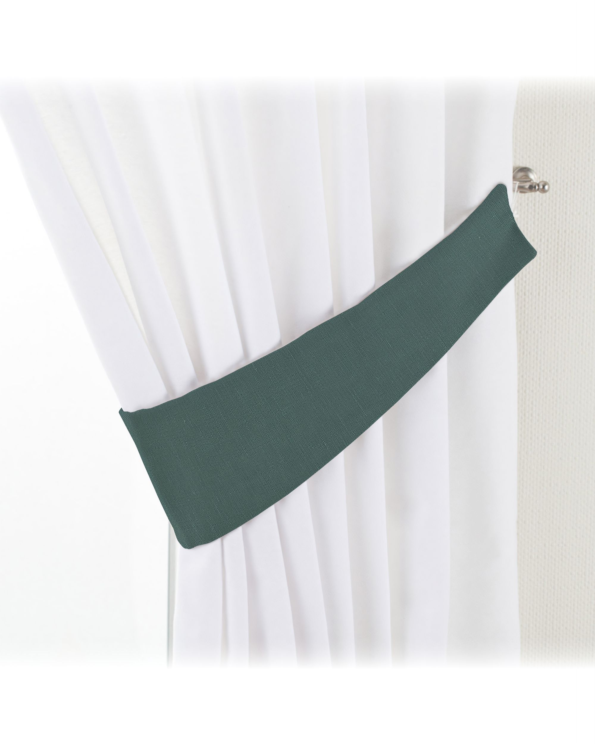 Embrasse Victoria 12x70 cm kleur product groen stof halftransparant, met structuur