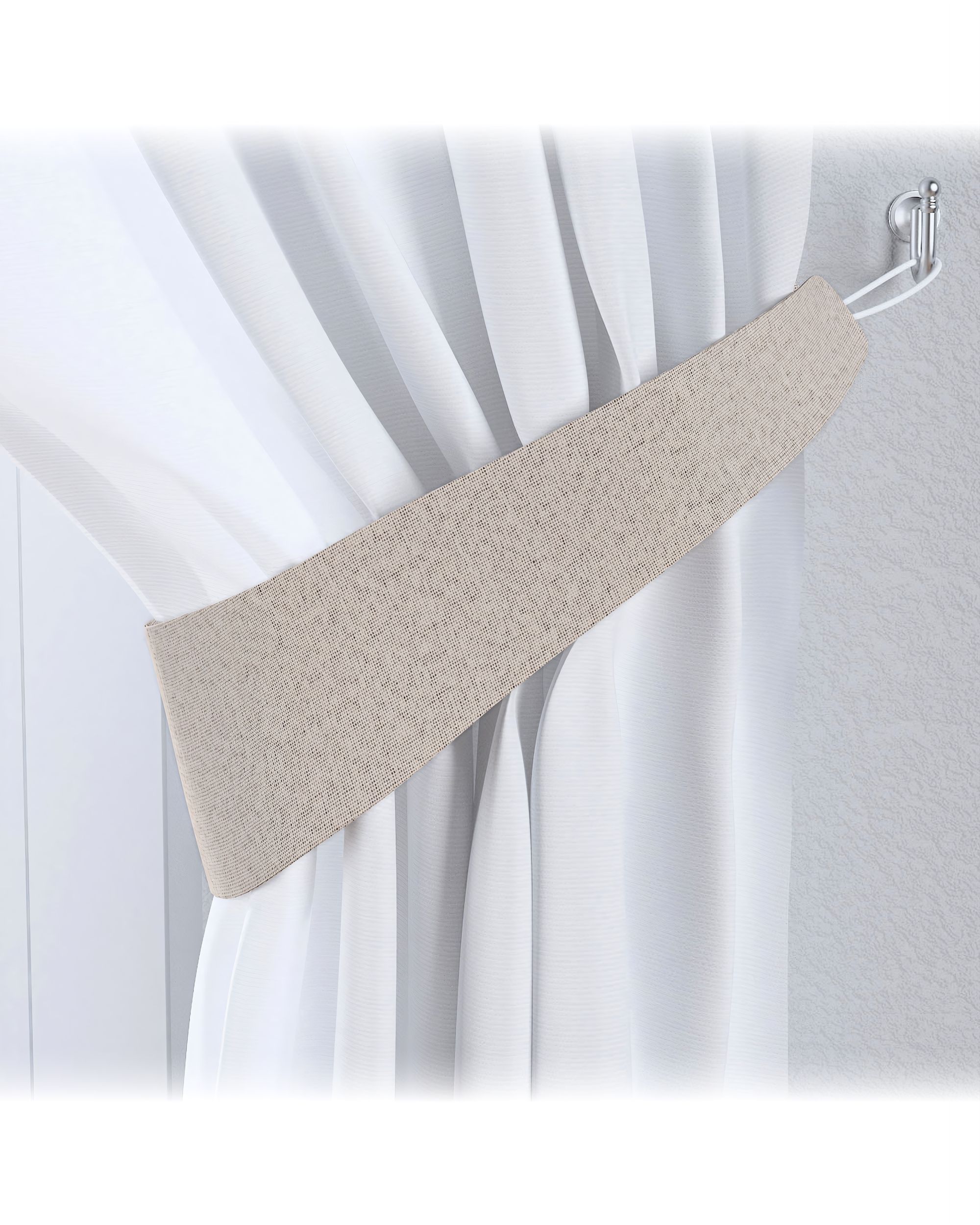 Embrasse Victoria 12x70 cm kleur product beige stof verduisterend