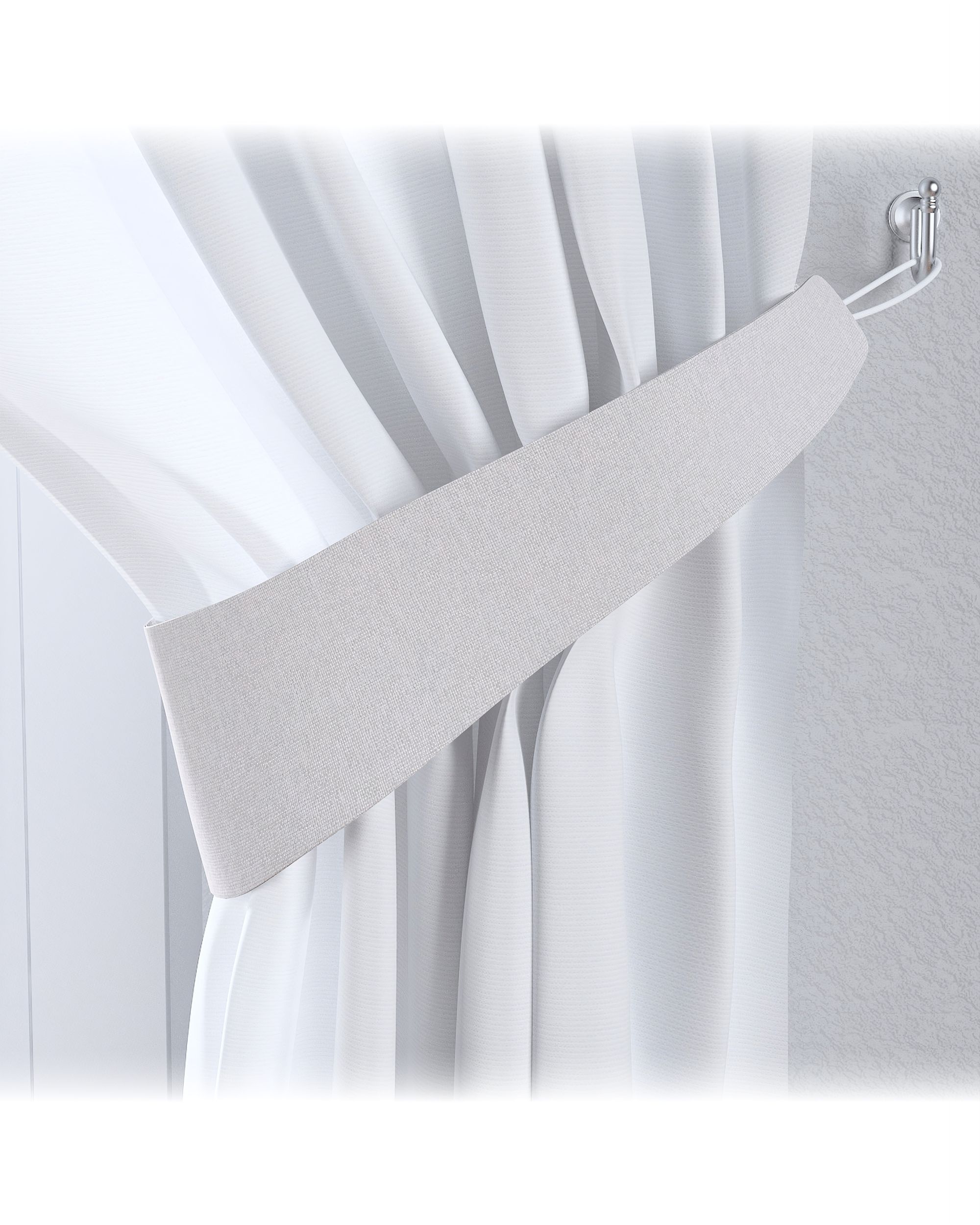 Embrasse Victoria 12x70 cm kleur product grijs stof verduisterend