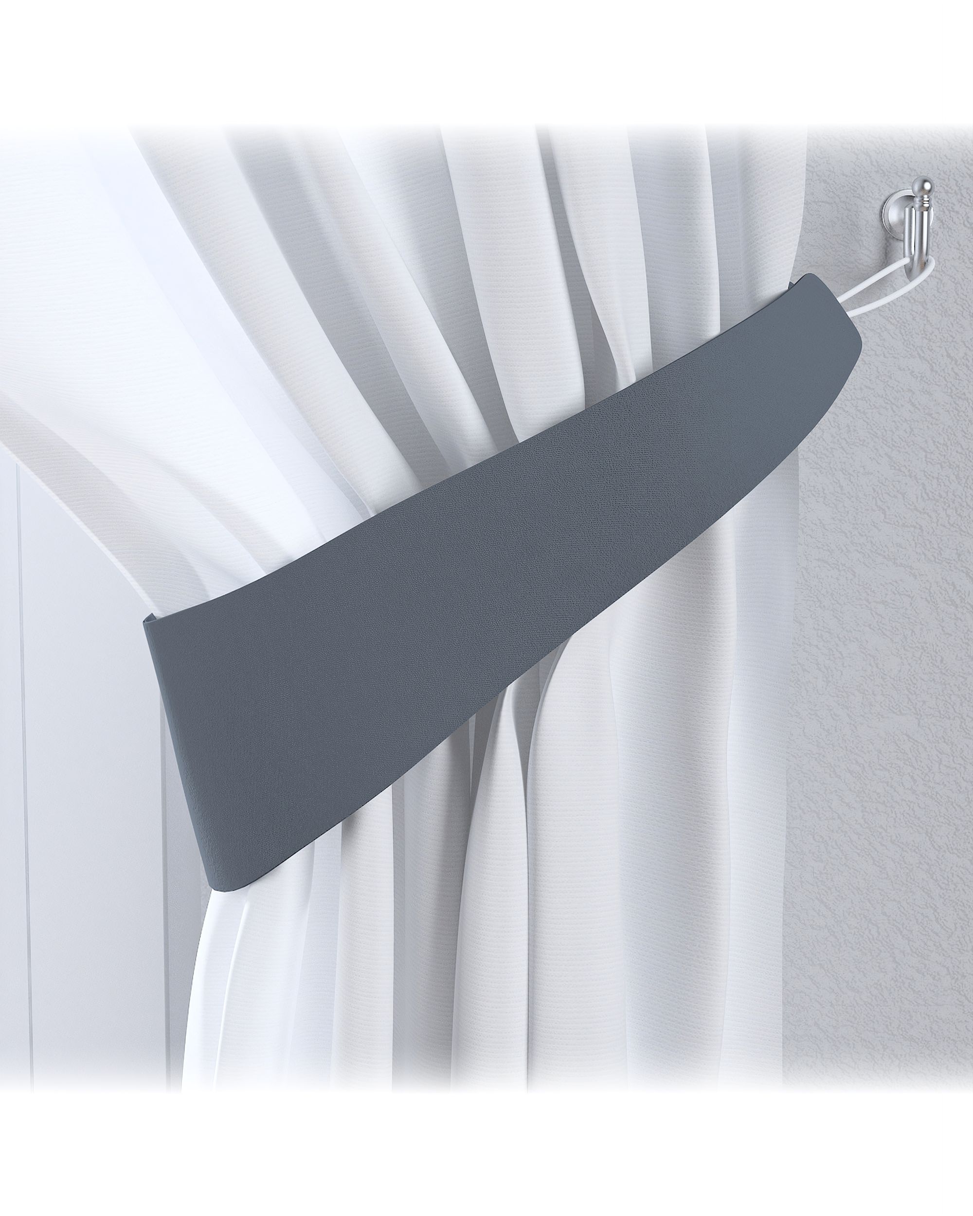 Embrasse Victoria 12x70 cm kleur product grijs stof verduisterend