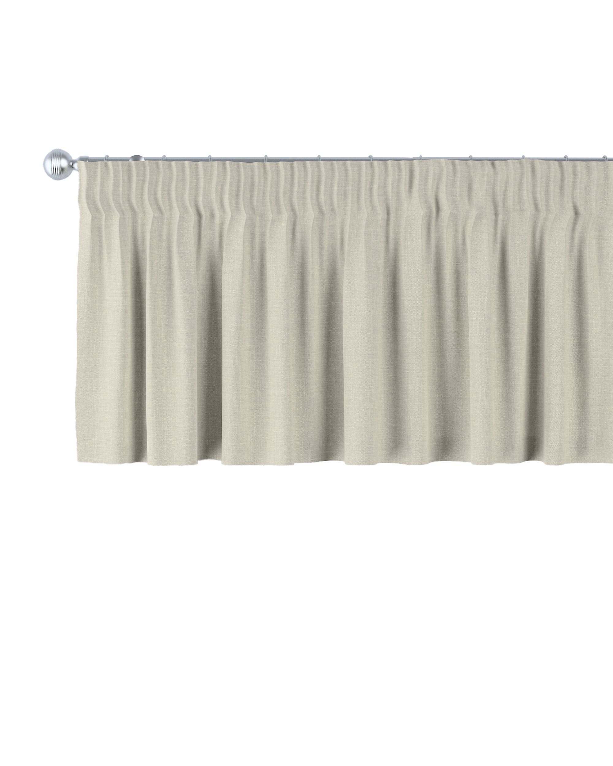 Kort gordijn 40 cm kleur product grijs stof met structuur