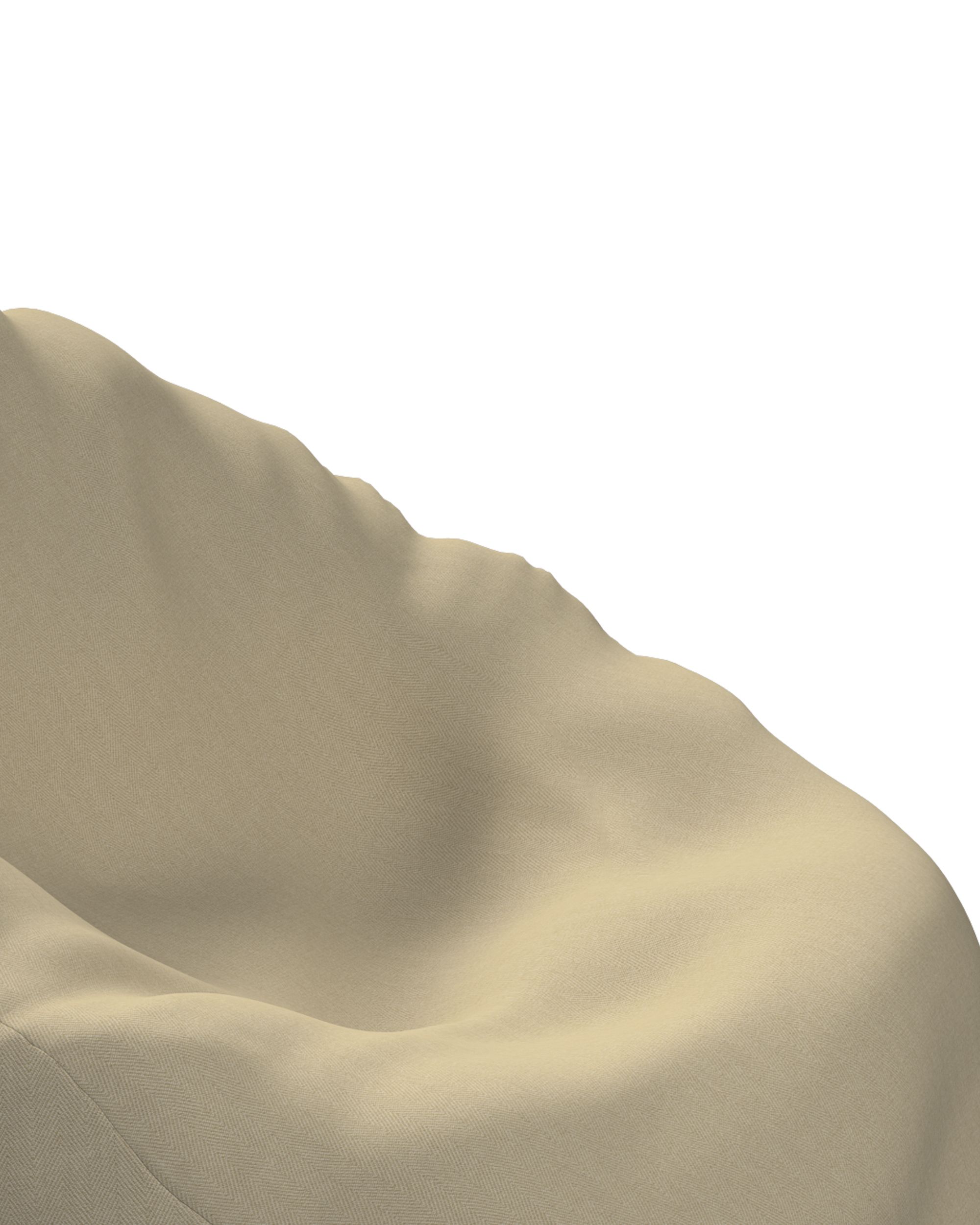 Zitzak kleur product beige stof outdoor, met structuur (hover)