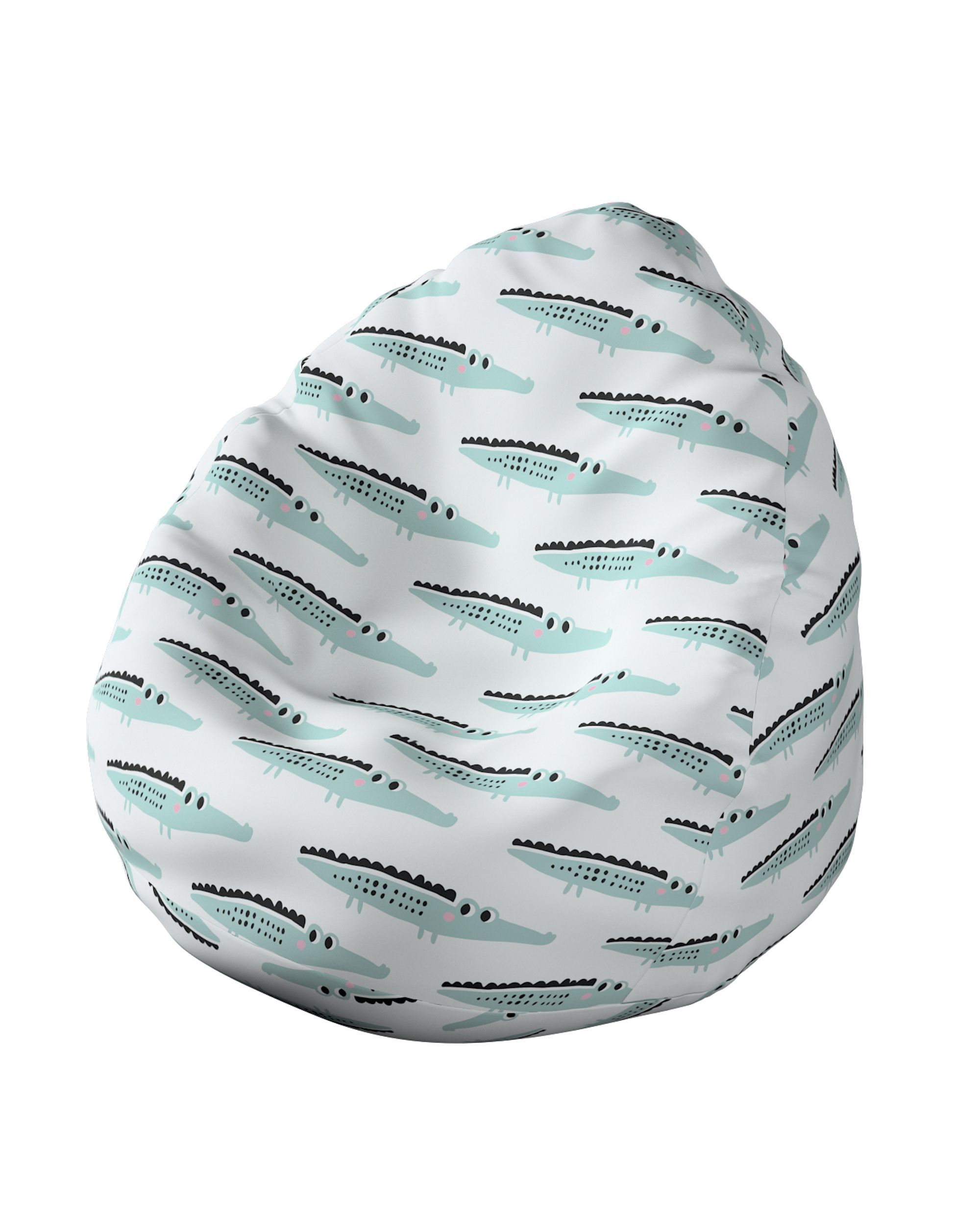 Zitzak kleur product groen stof met patroon