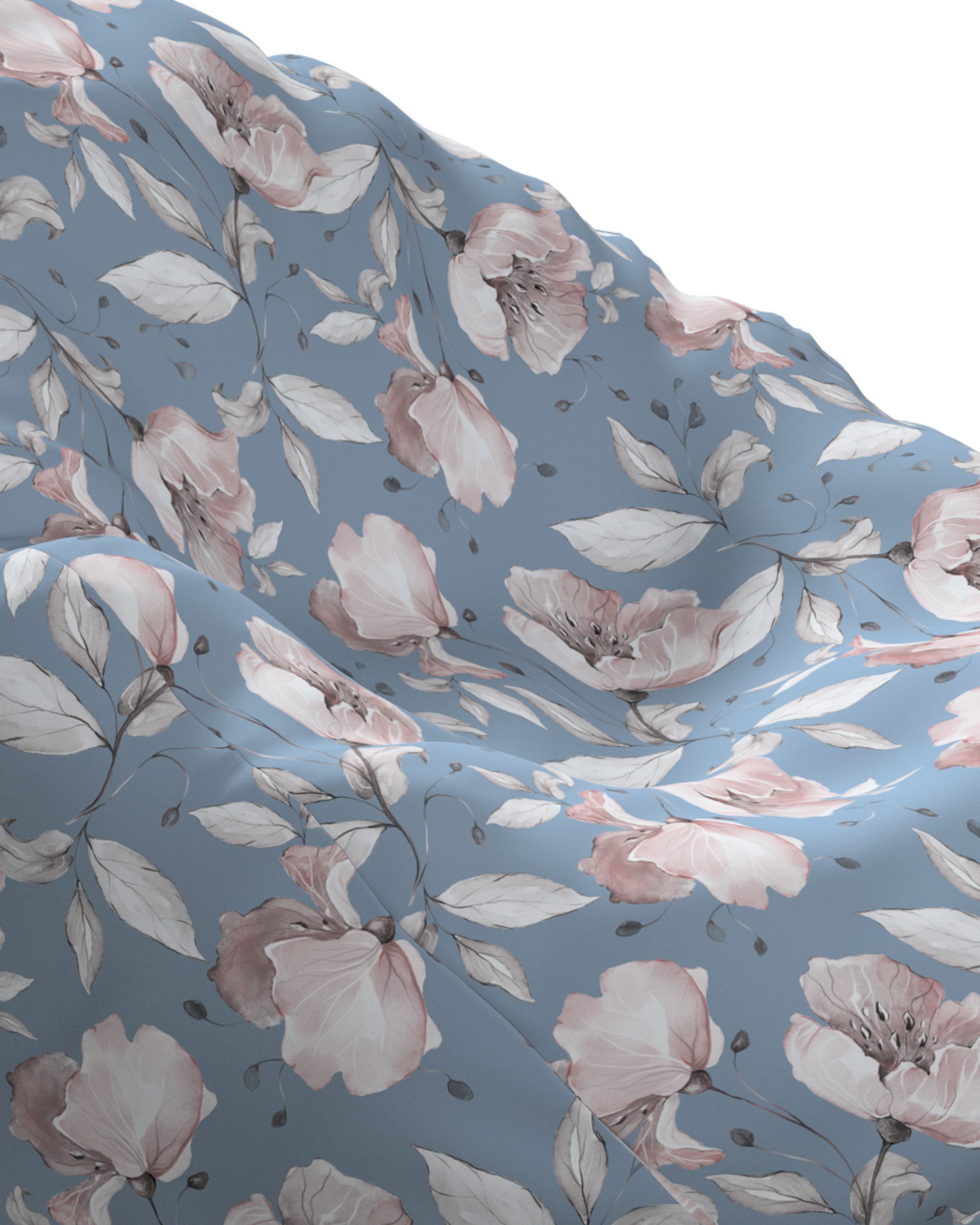 Zitzak kleur product blauw stof met patroon (hover)