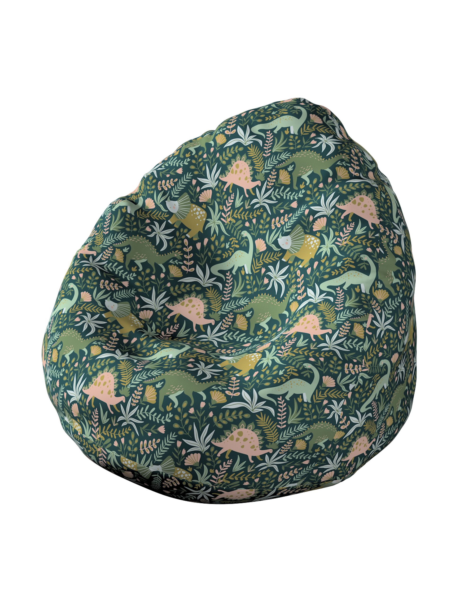 Zitzak kleur product groen stof met patroon