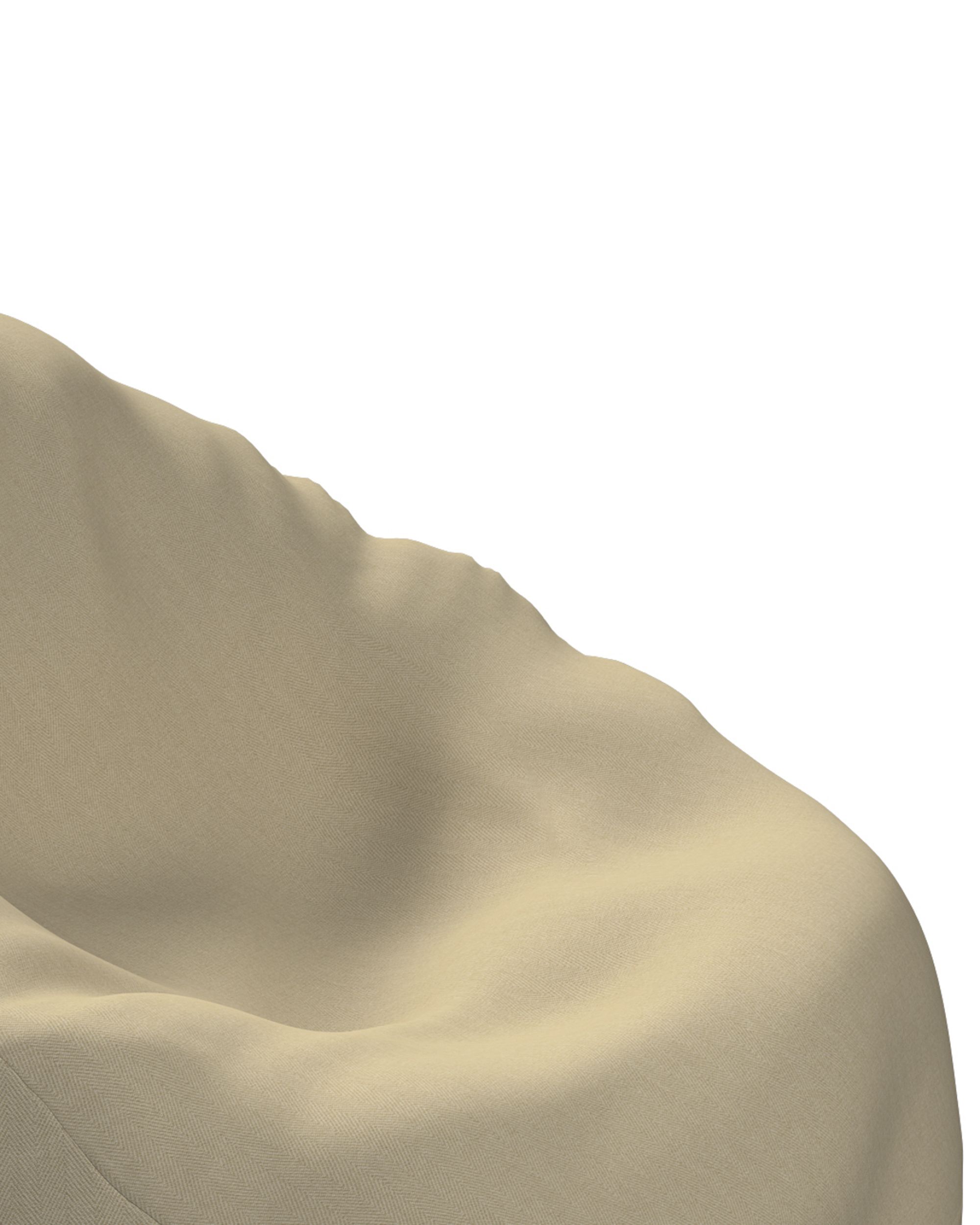 Zitzak kleur product beige stof outdoor, met structuur (hover)