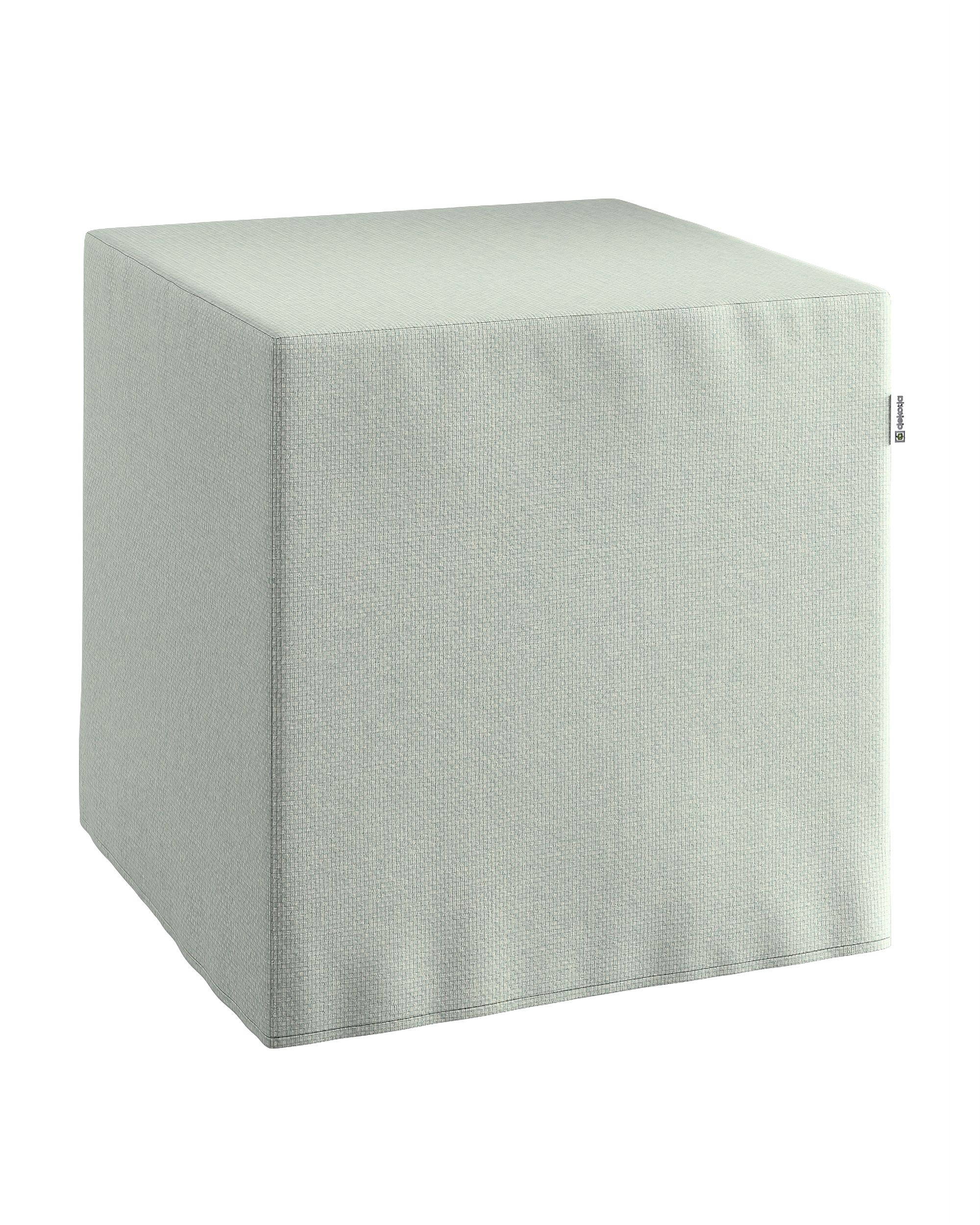 Hoes voor zitkubus kleur product blauw stof met structuur