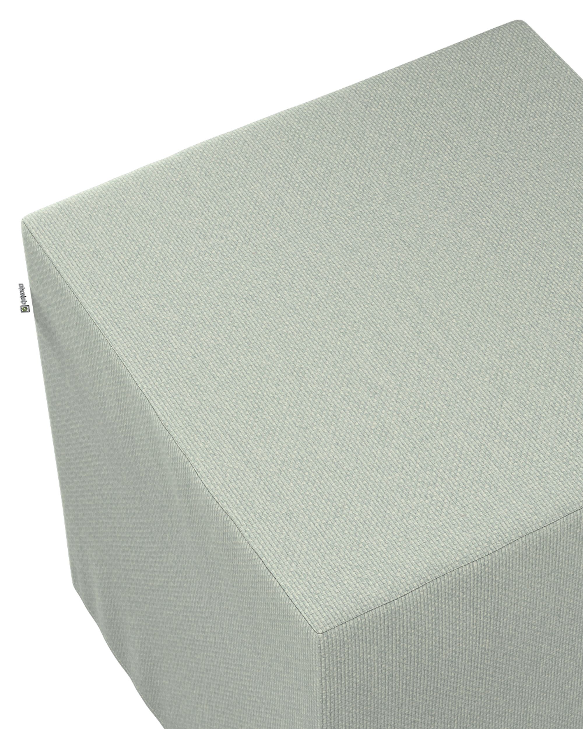Hoes voor zitkubus kleur product blauw stof met structuur (hover)