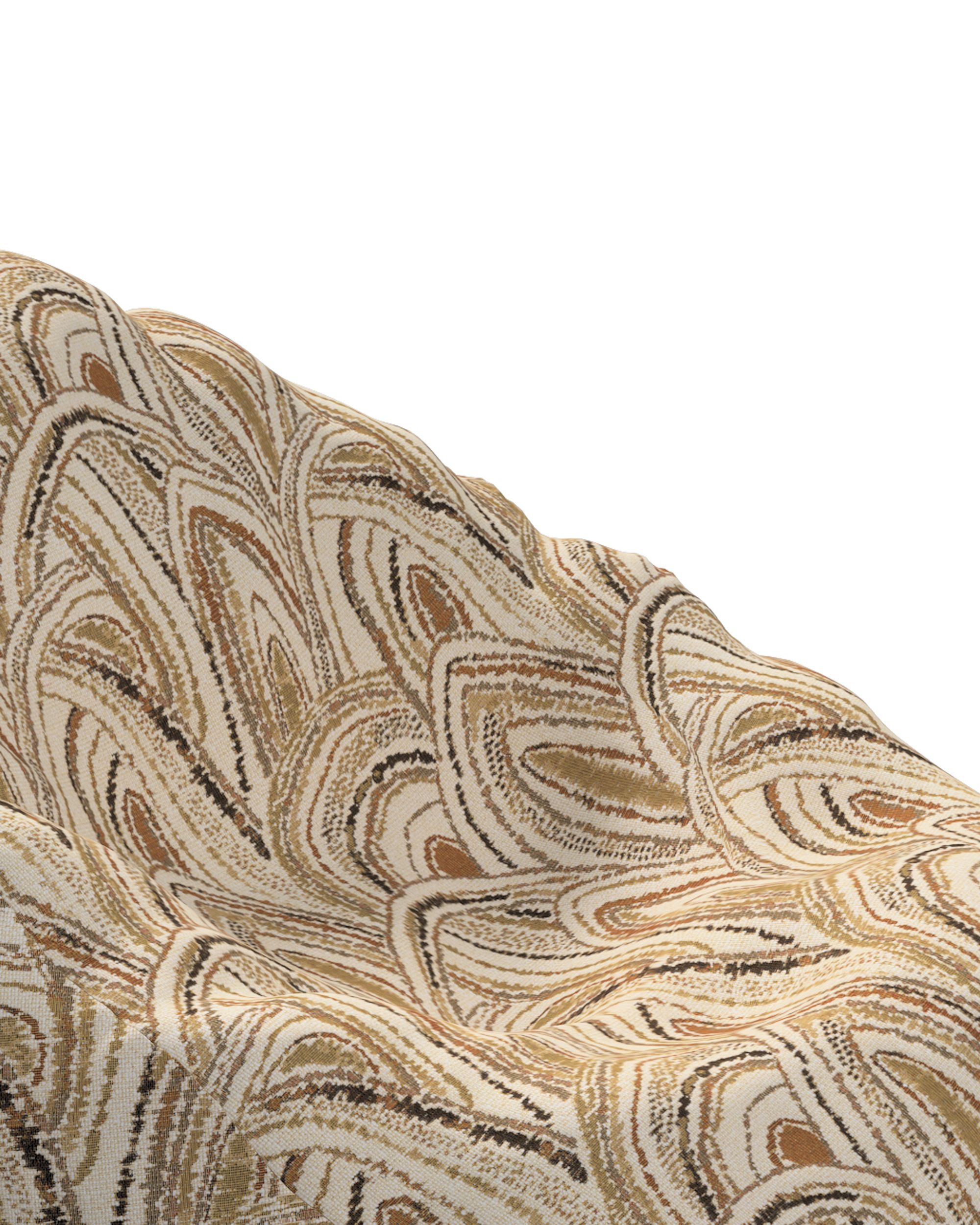 Hoes voor zitzak kleur product beige stof met structuur, met patroon (hover)