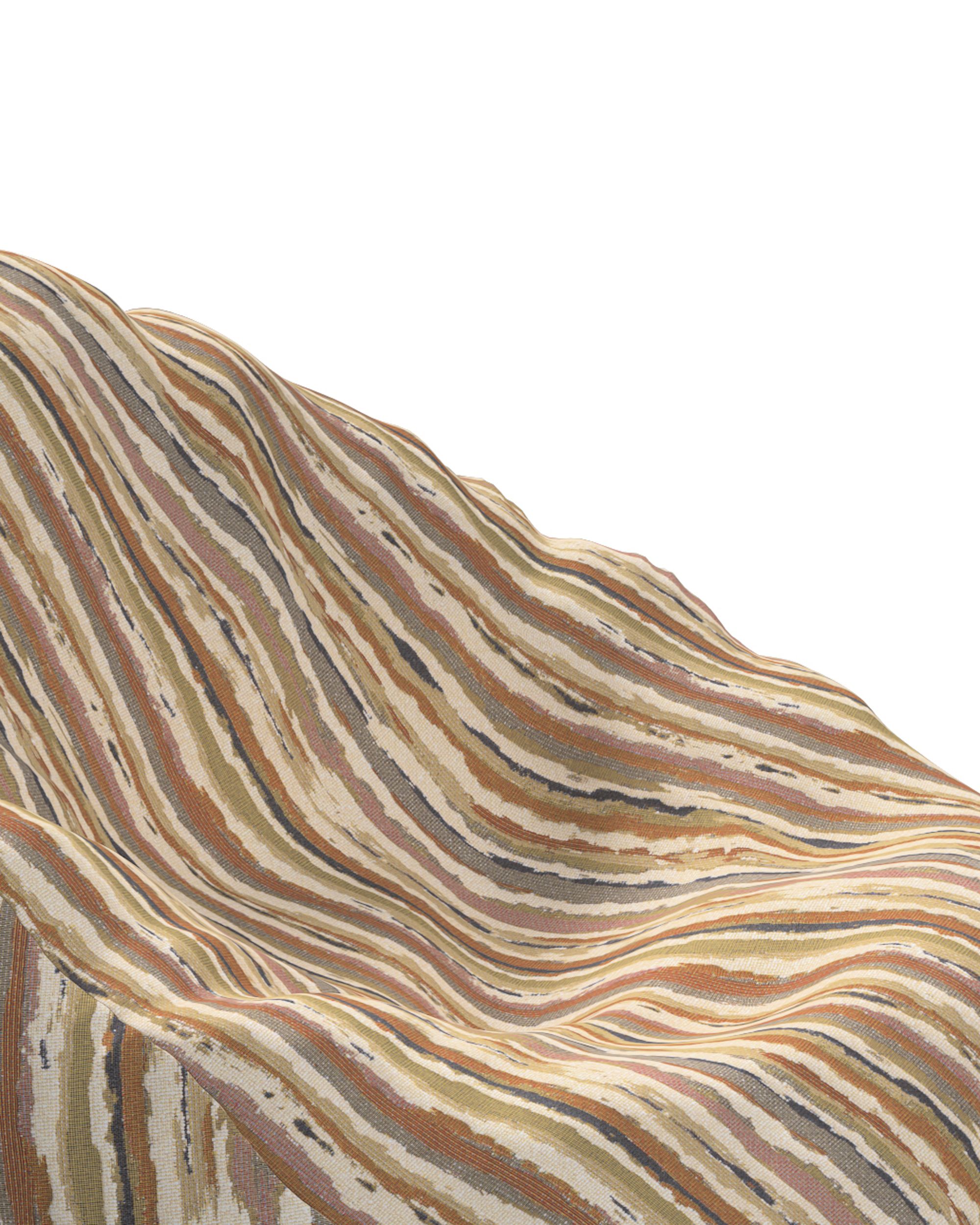 Hoes voor zitzak kleur product beige stof met structuur, met patroon (hover)