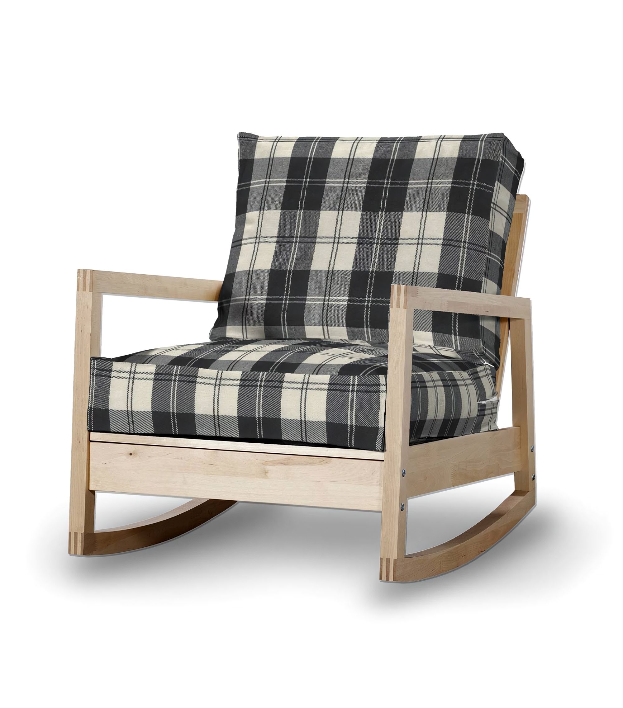 IKEA zitbankhoes voor Lillberg kleur product zwart stof met structuur, met patroon