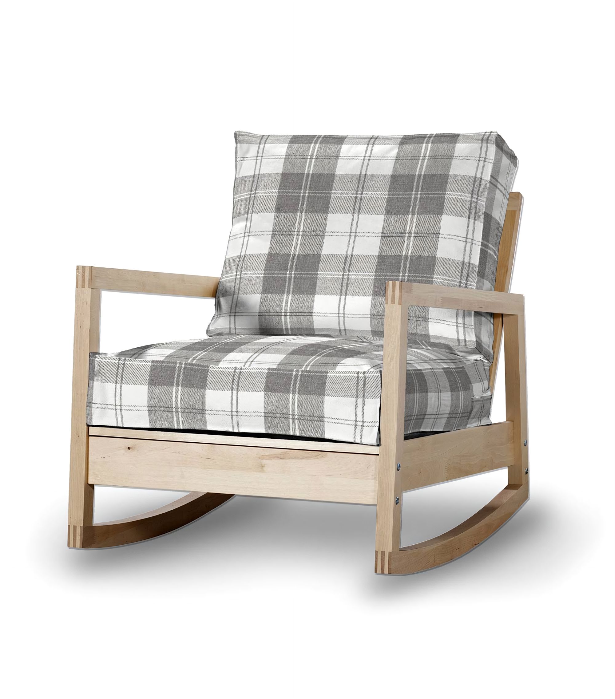 IKEA zitbankhoes voor Lillberg kleur product grijs stof met structuur, met patroon