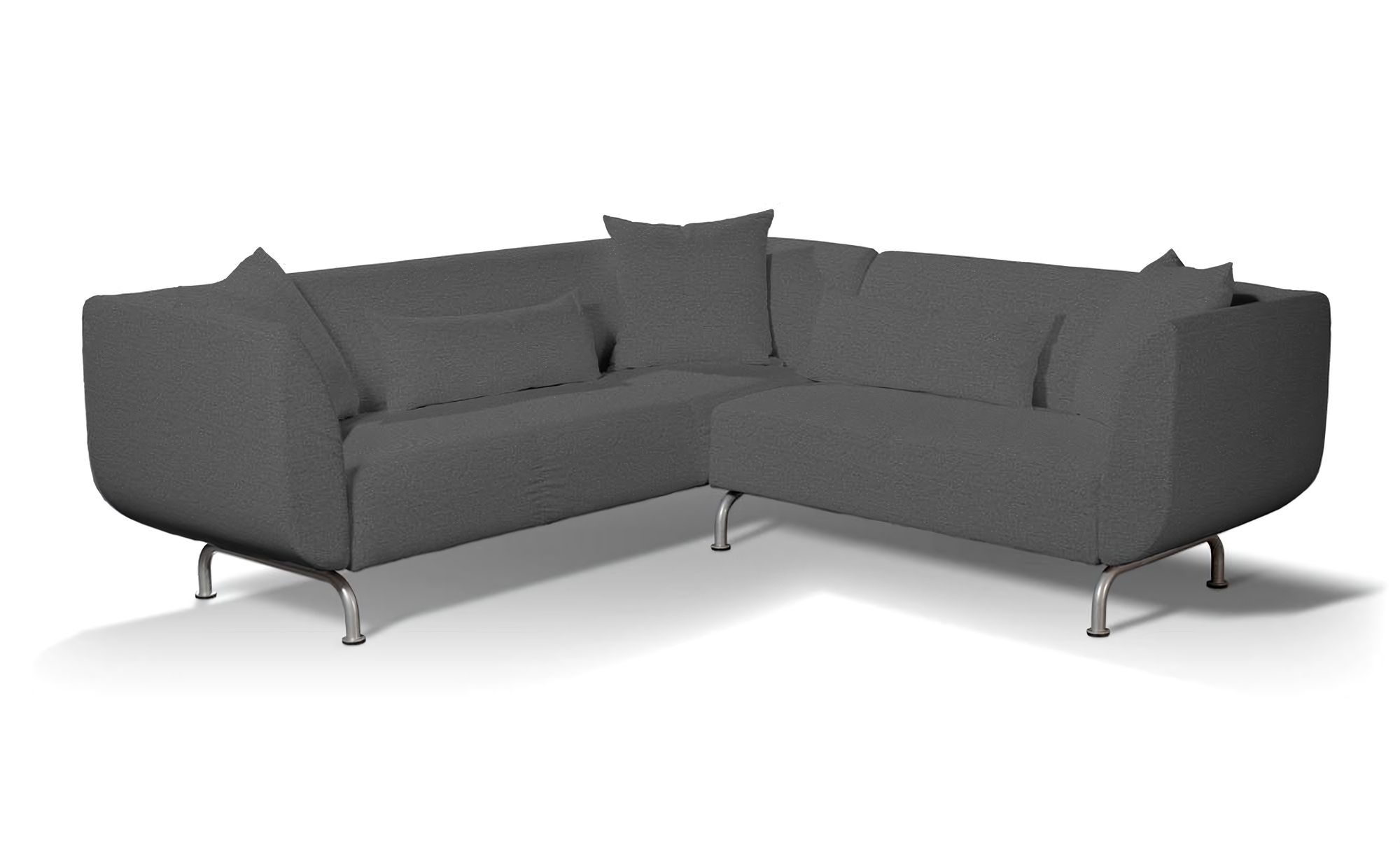 IKEA-hoes voor Strömstad 3+2-zitsbank kleur product grijs stof met structuur