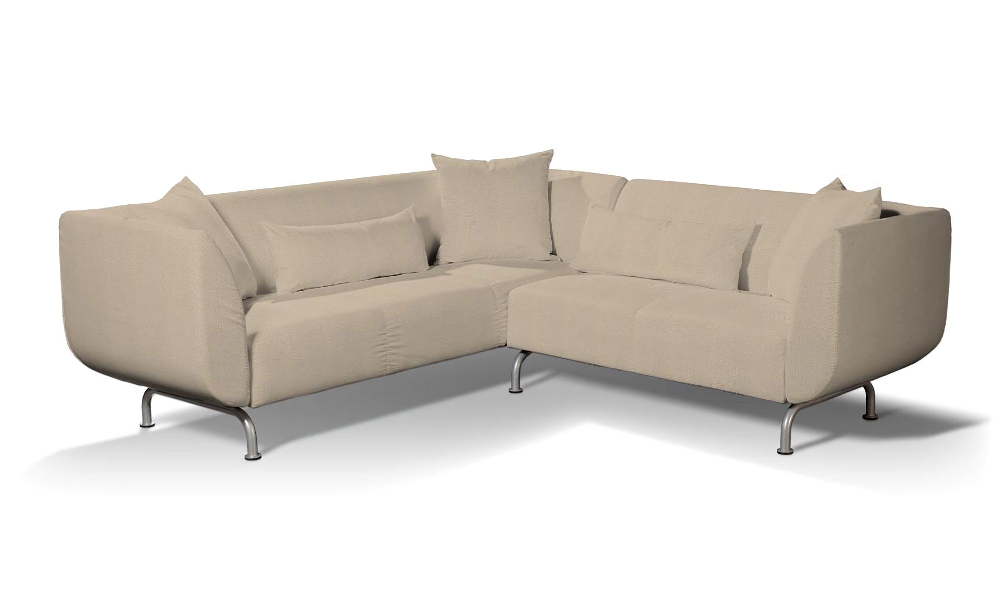 IKEA-hoes voor Strömstad 3+2-zitsbank kleur product beige stof met structuur