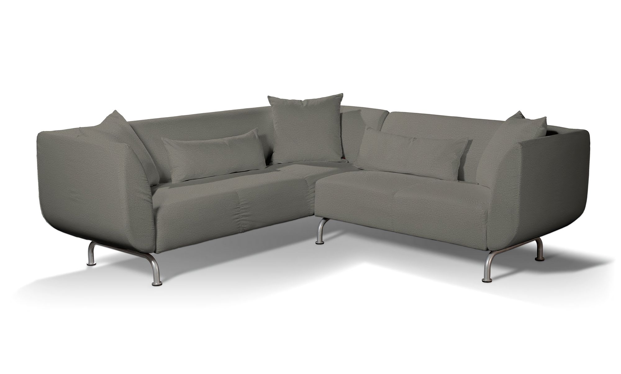 IKEA-hoes voor Strömstad 3+2-zitsbank kleur product grijs stof met structuur