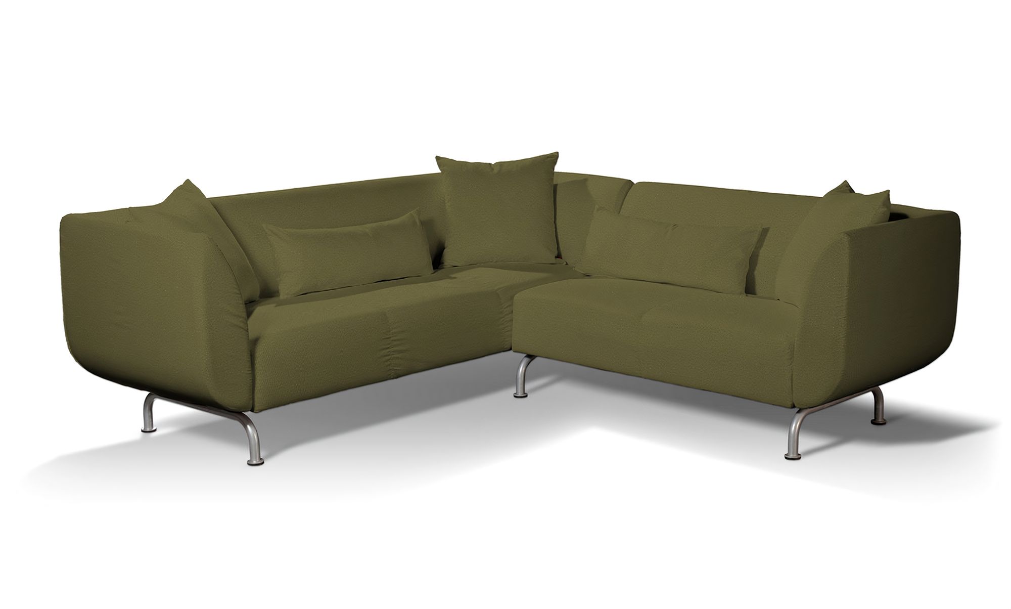 IKEA-hoes voor Strömstad 3+2-zitsbank kleur product groen stof met structuur