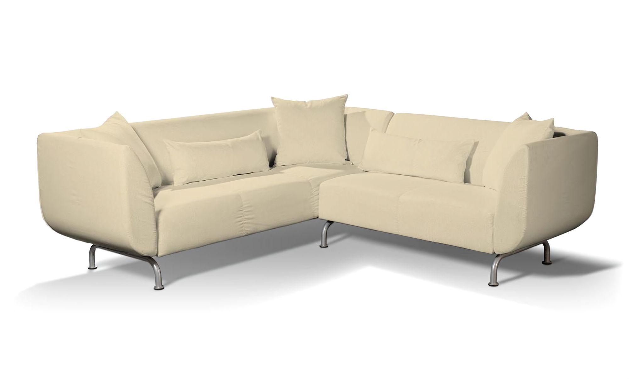 IKEA-hoes voor Strömstad 3+2-zitsbank kleur product crème stof glanzend, met structuur