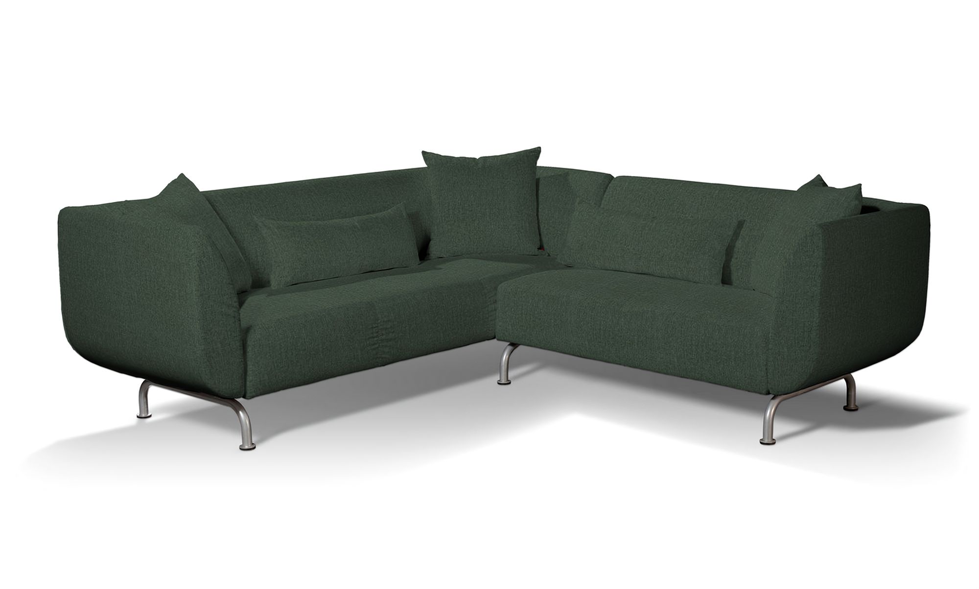 IKEA-hoes voor Strömstad 3+2-zitsbank kleur product groen stof met structuur