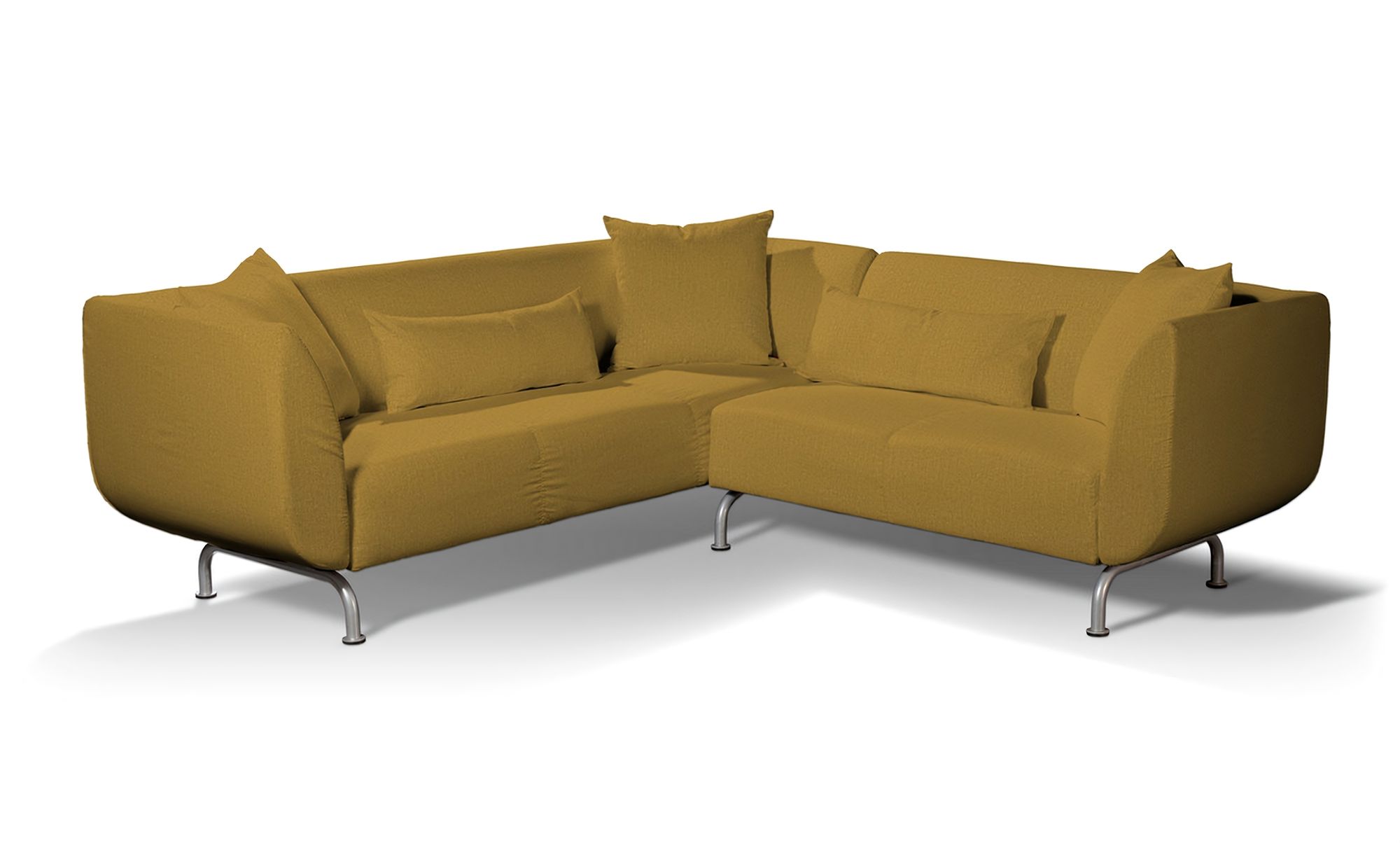IKEA-hoes voor Strömstad 3+2-zitsbank kleur product geel stof met structuur