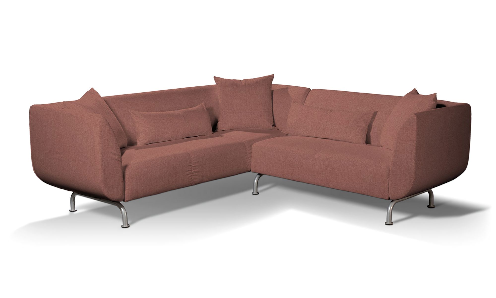 IKEA-hoes voor Strömstad 3+2-zitsbank kleur product bruin stof met structuur
