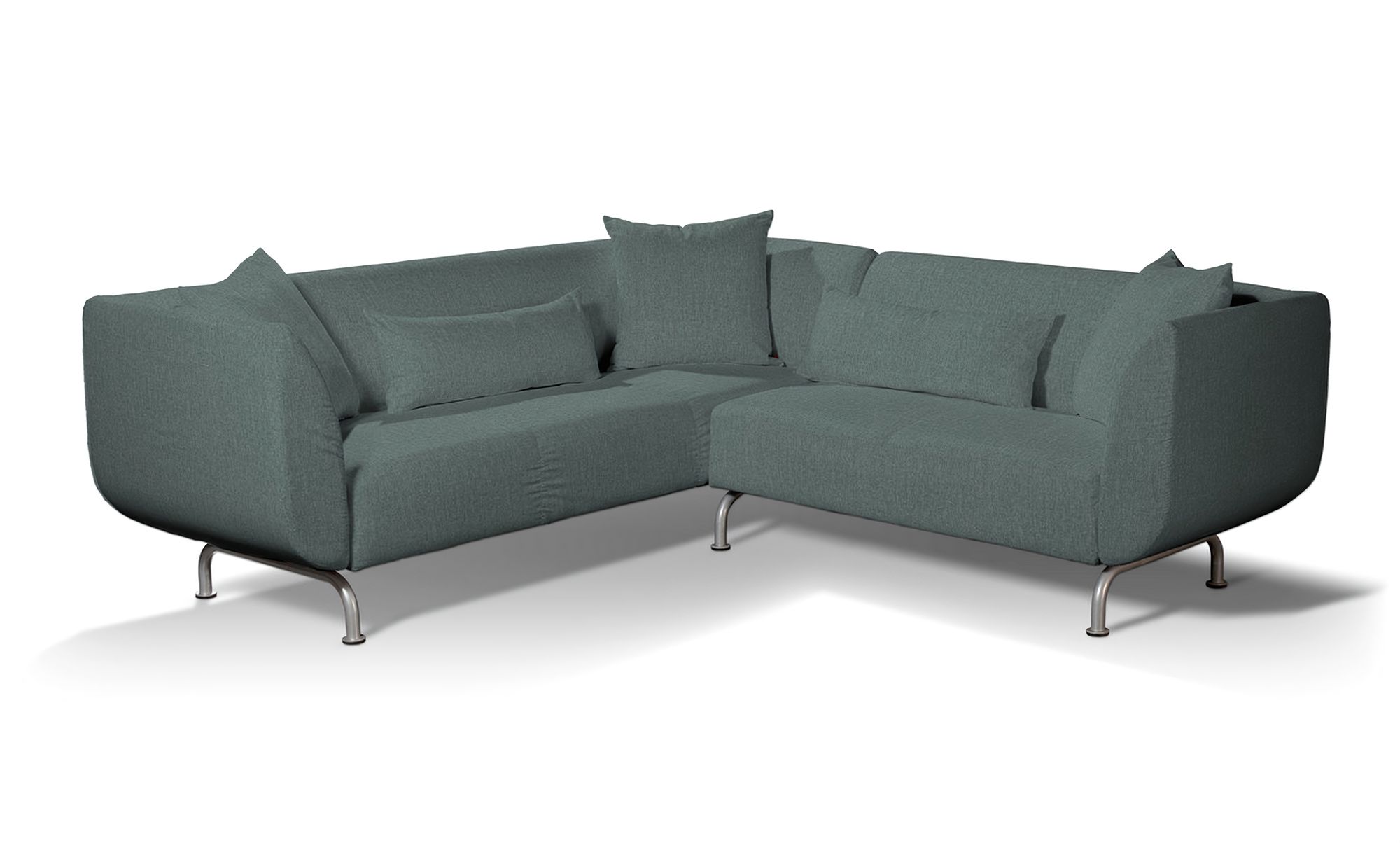 IKEA-hoes voor Strömstad 3+2-zitsbank kleur product blauw stof met structuur