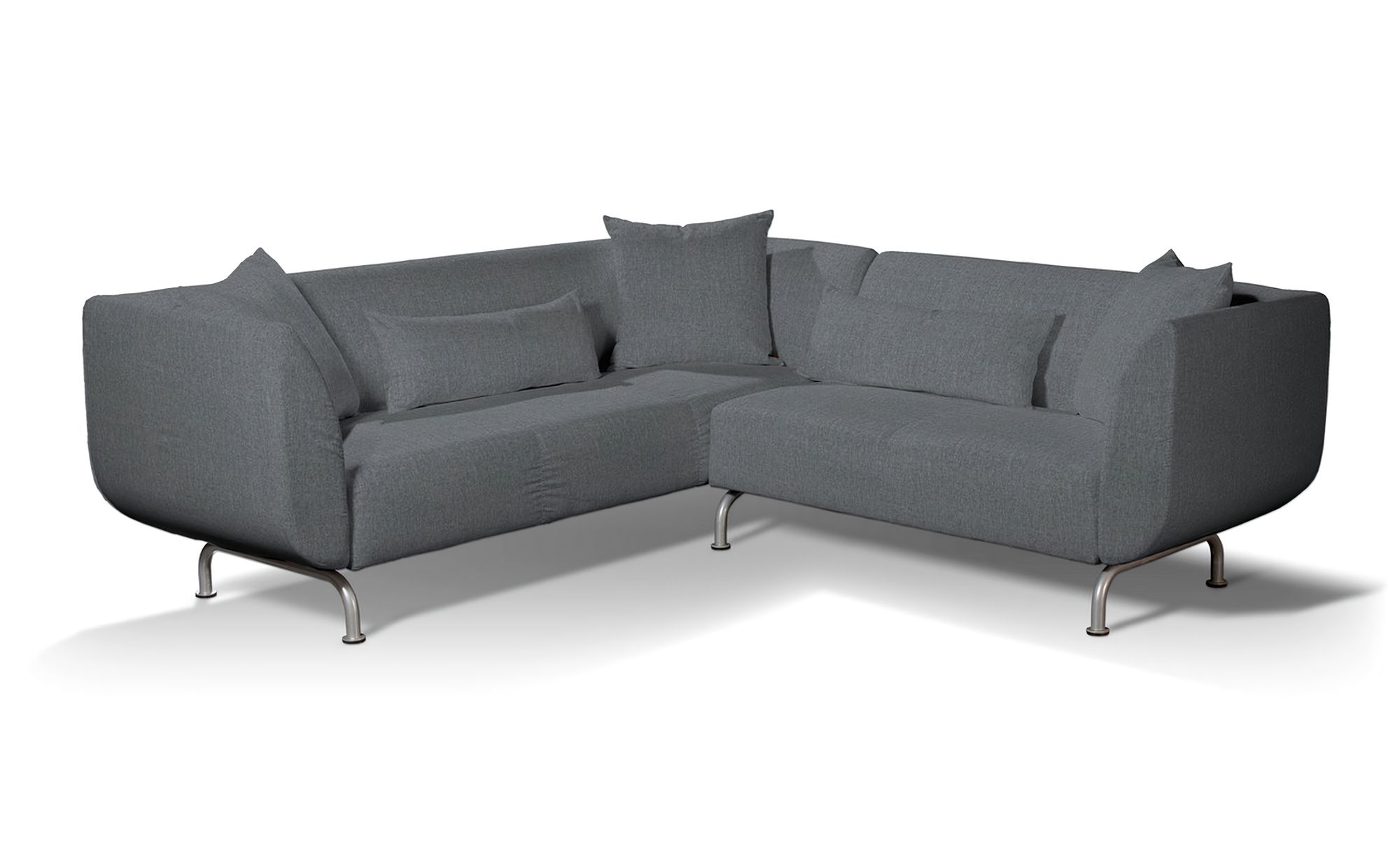 IKEA-hoes voor Strömstad 3+2-zitsbank kleur product grijs stof met structuur