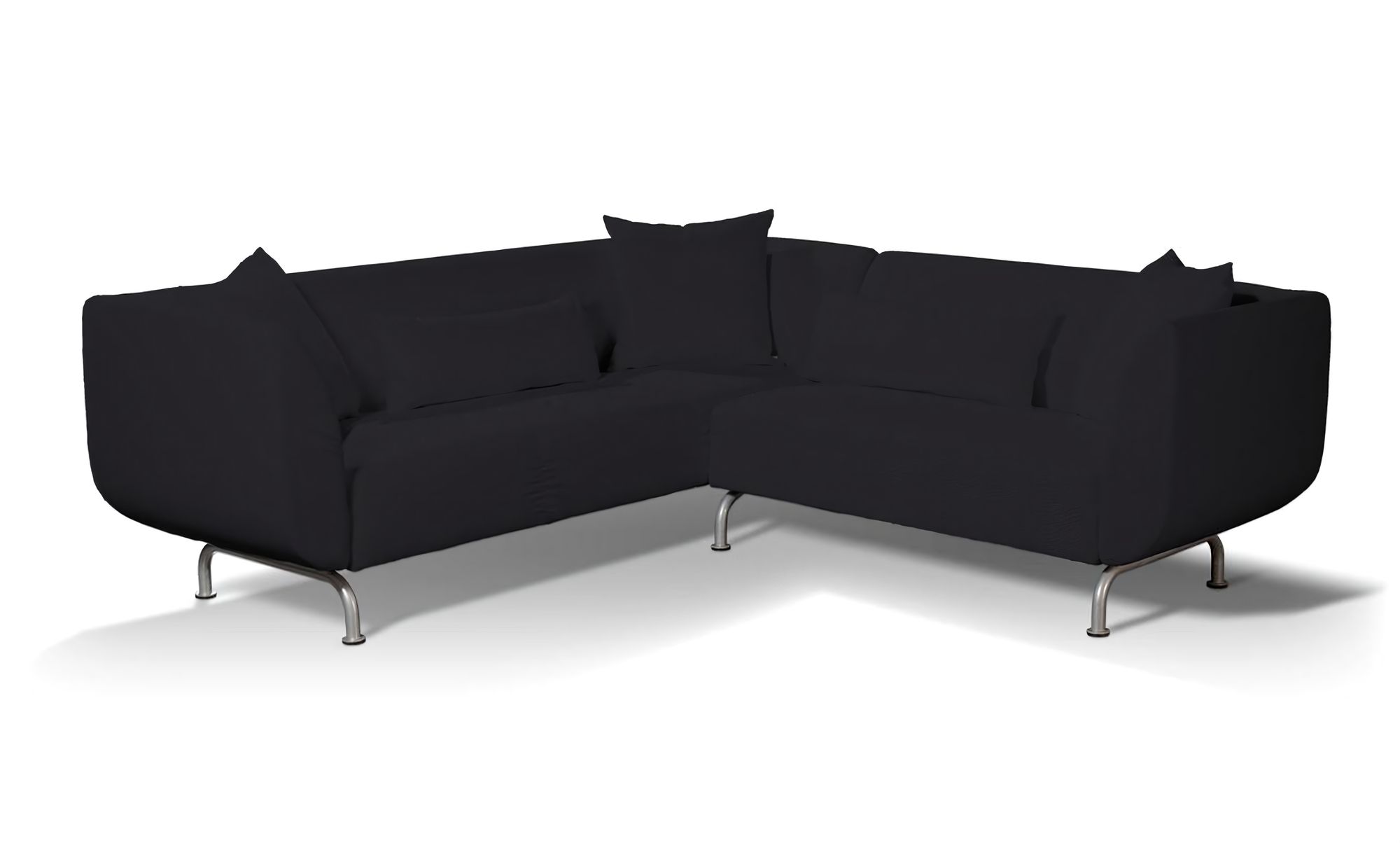 IKEA-hoes voor Strömstad 3+2-zitsbank kleur product zwart stof met structuur