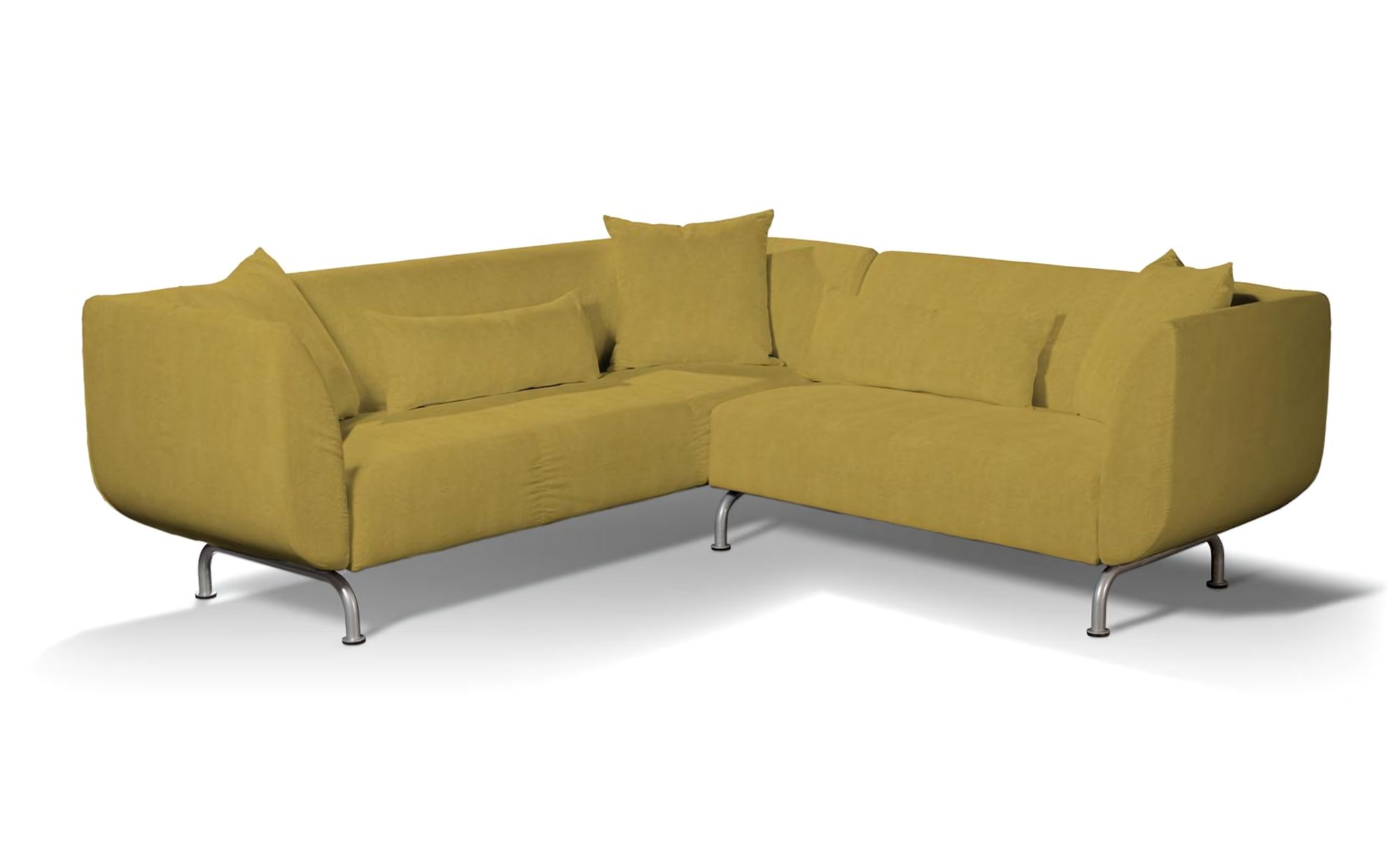 IKEA-hoes voor Strömstad 3+2-zitsbank kleur product geel stof met structuur