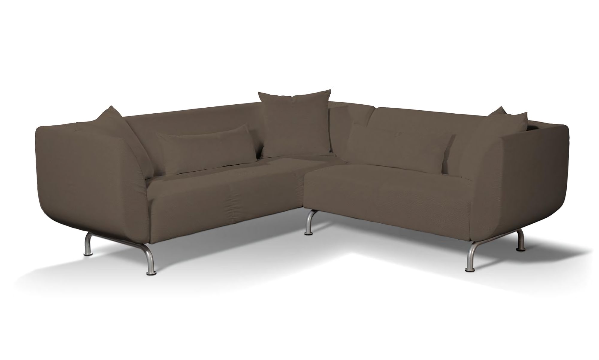 IKEA-hoes voor Strömstad 3+2-zitsbank kleur product bruin stof met structuur