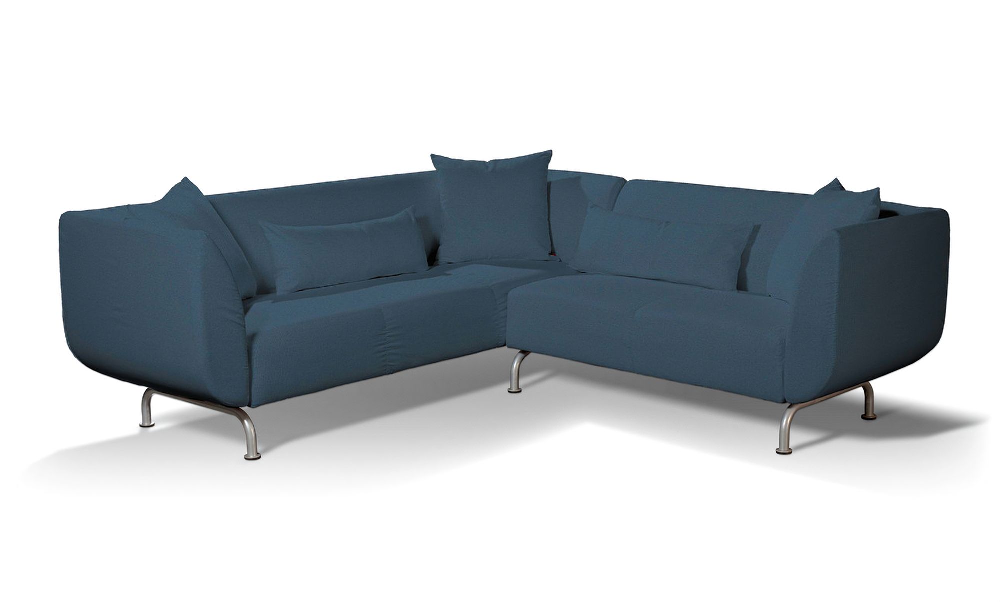IKEA-hoes voor Strömstad 3+2-zitsbank kleur product blauw stof met structuur